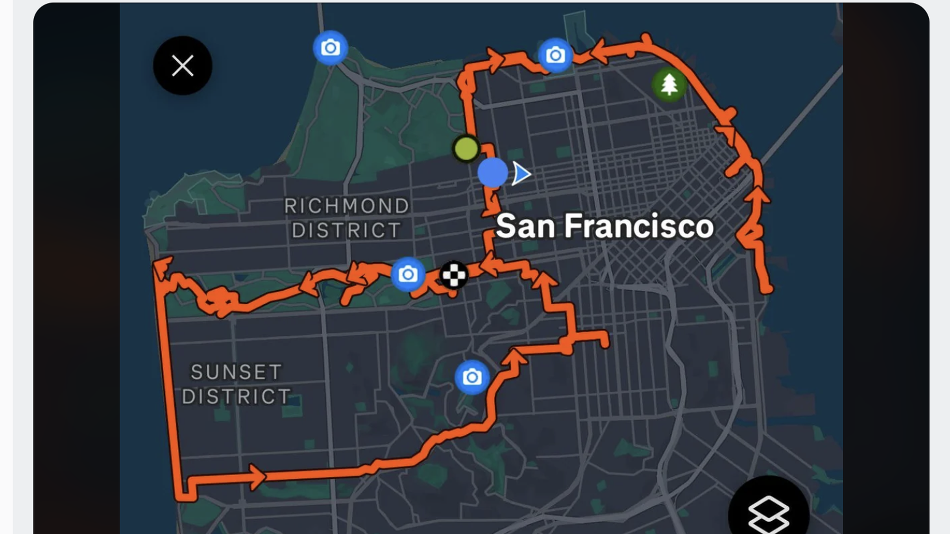 A strava map