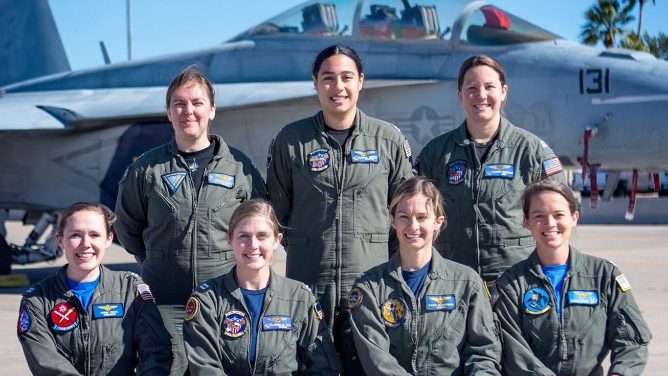 Allwomen pilot team makes Super Bowl flyover history