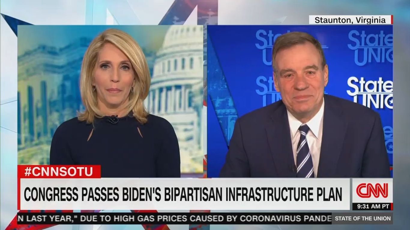 Warner: Va. election "might have been different" if infrastructure bill passed earlier – Axios