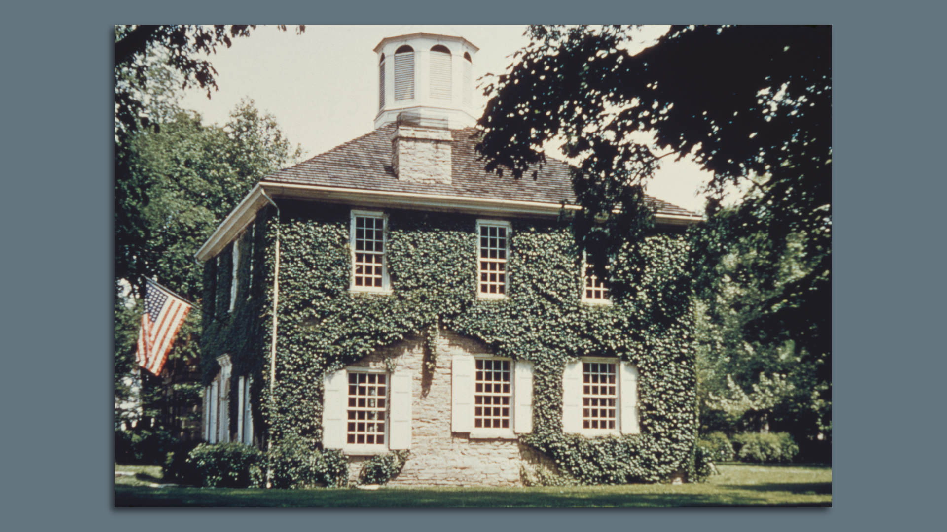 The Old Capitol Building, Indiana's First State Capitol, in the Corydon Historic District, Corydon, Indiana, circa 1960.