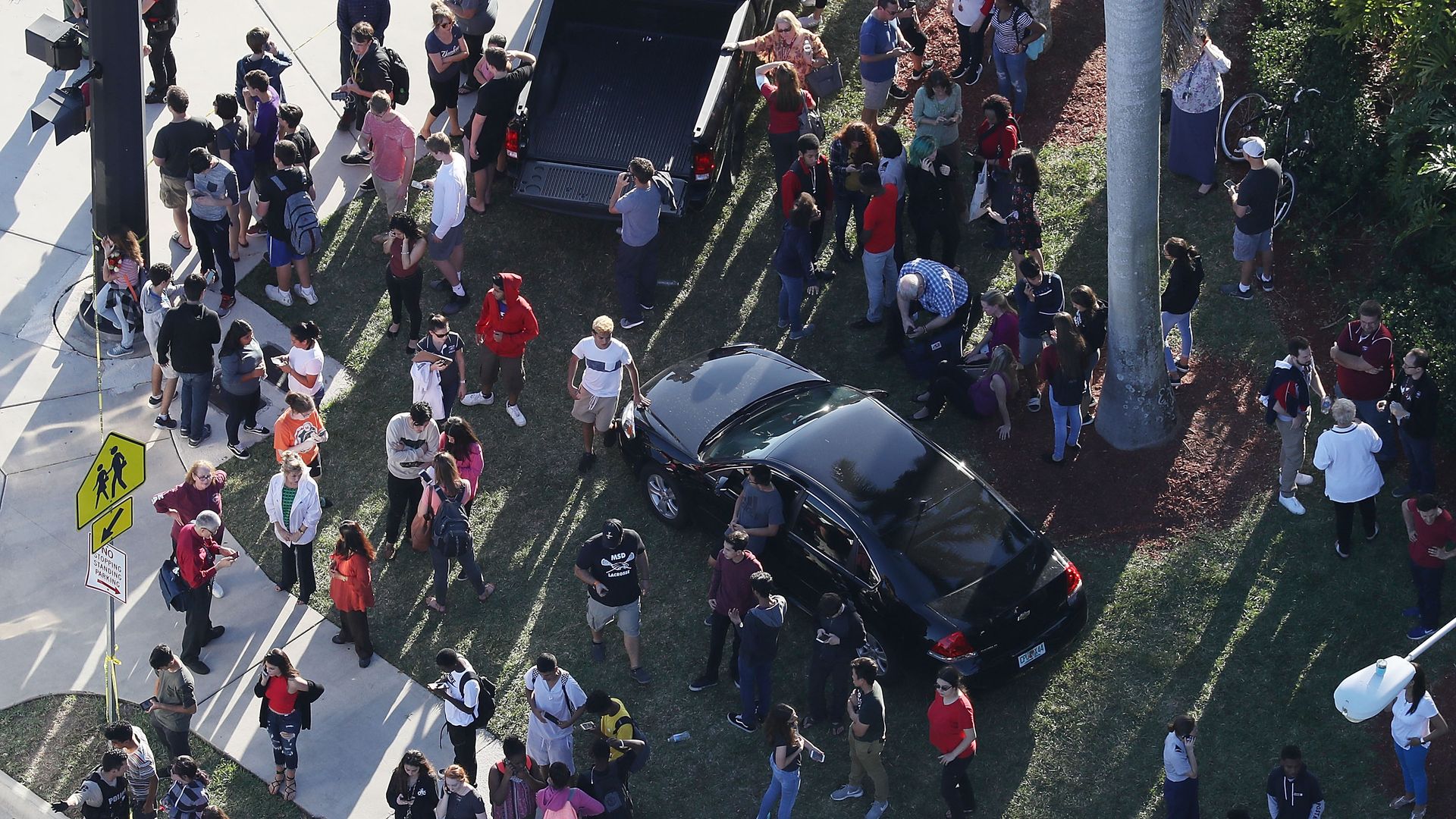 Aerial view of Marjory Stoneman Douglas High School