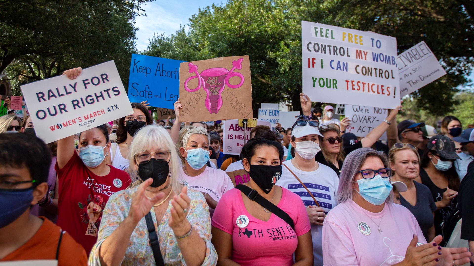 Picture of a pro-abortion protest
