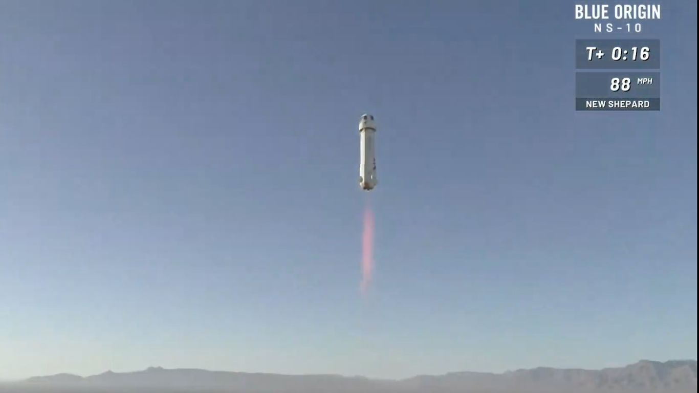 Blue Origin Launches Lands New Shepard Rocket While Streaming Live