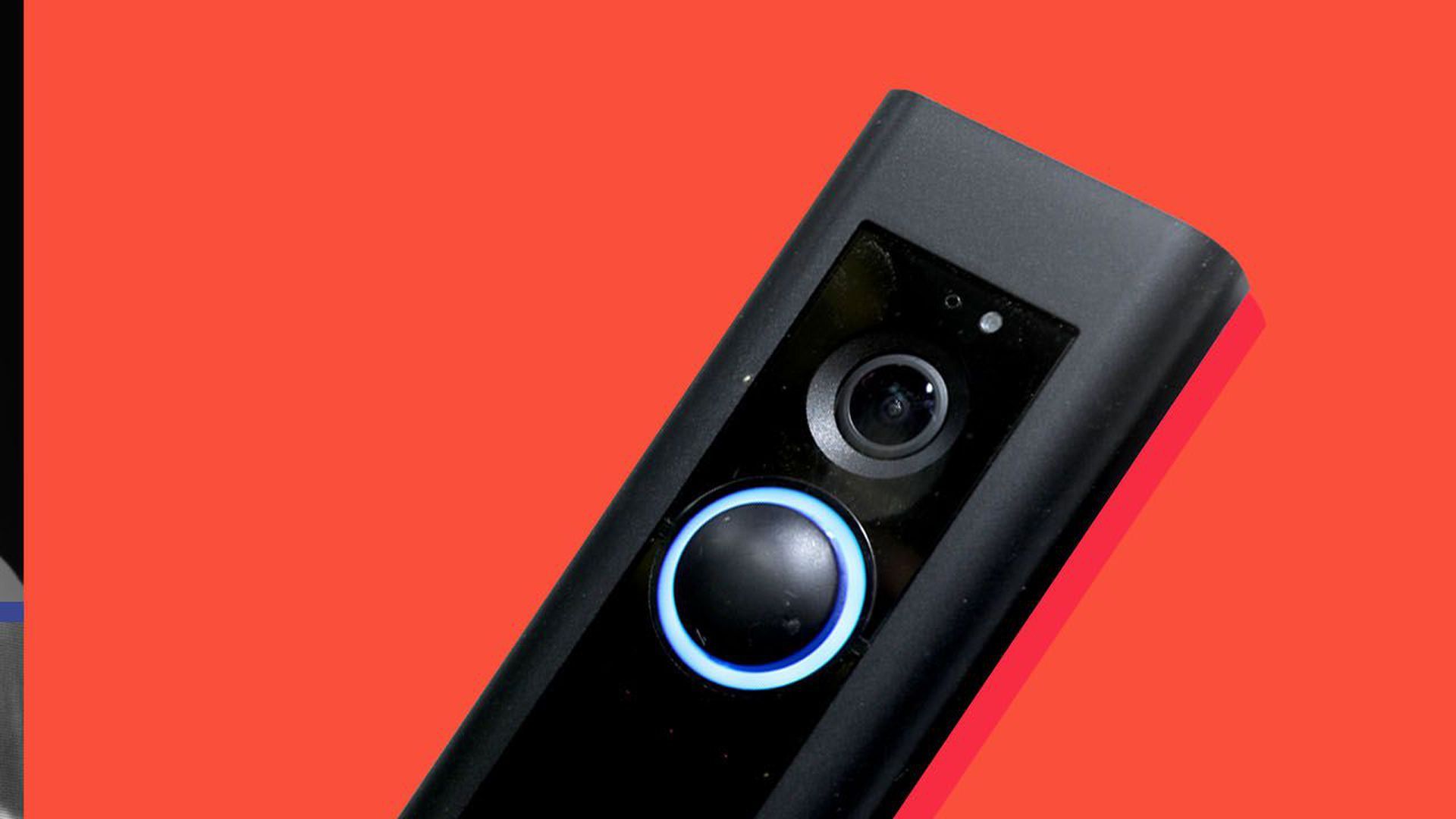 A Ring doorbell camera