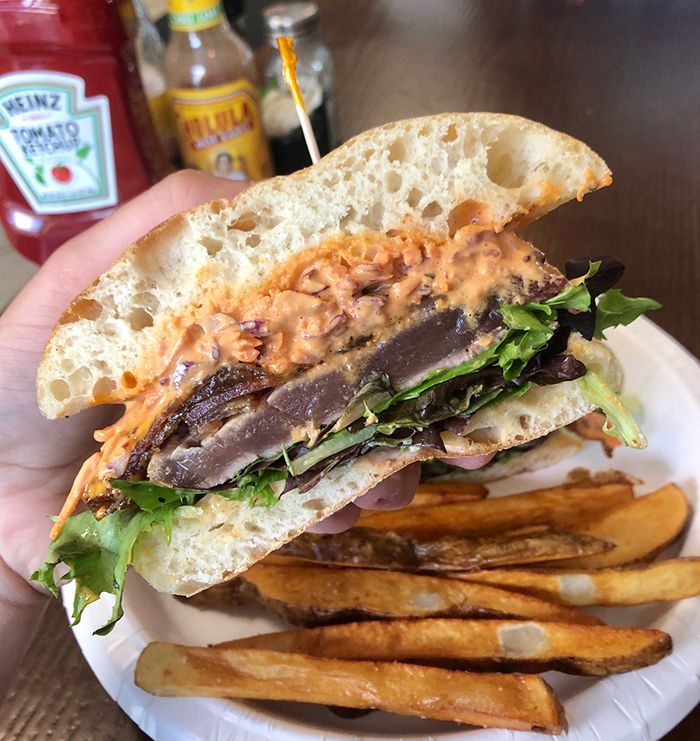 sandwich at deep sea seafood market charlotte