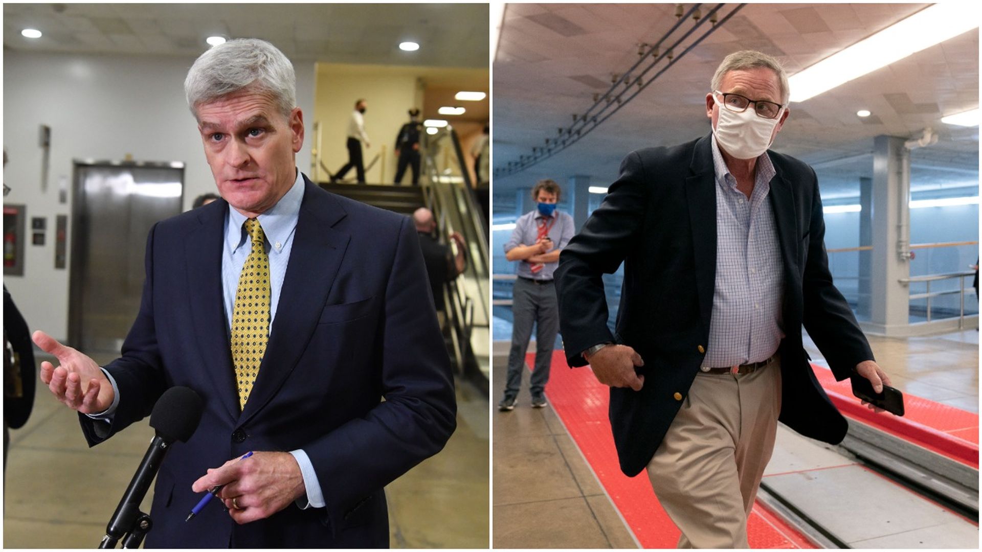 Combination images of Republican Sens. Bill Cassidy and Richard Burr 