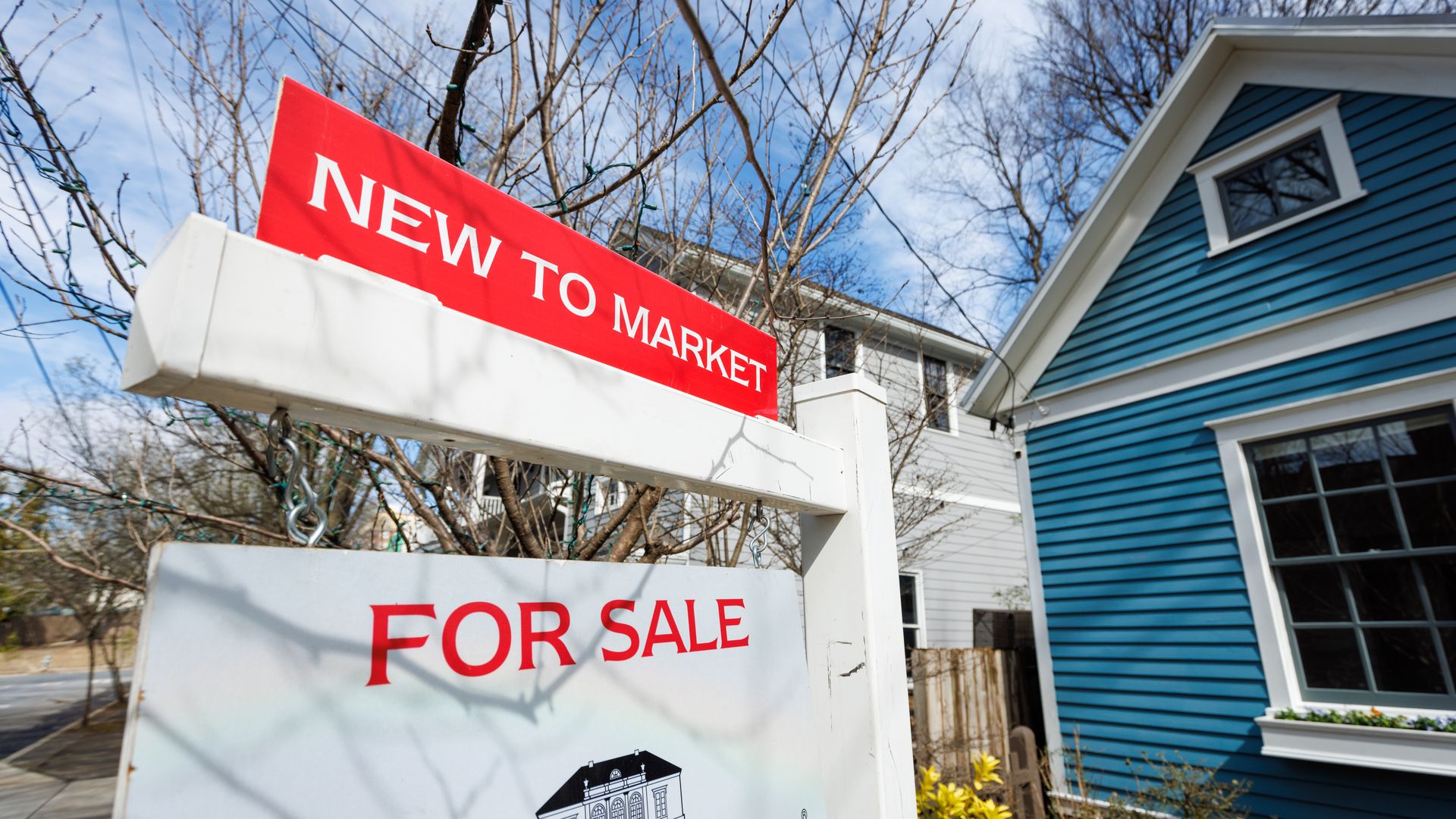 "For Sale" sign outside of a home in Atlanta, Georgia