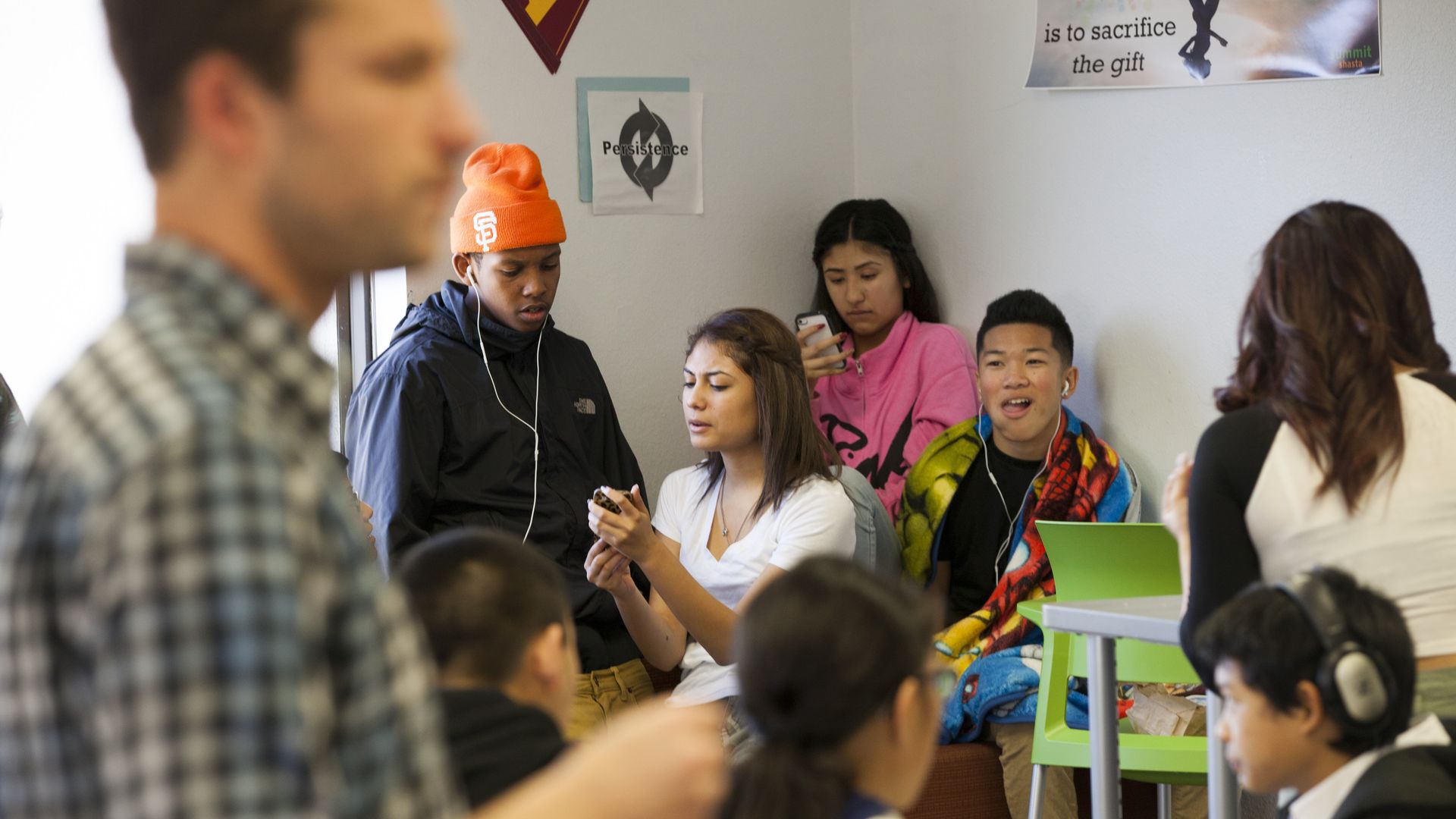 Students in a classroom