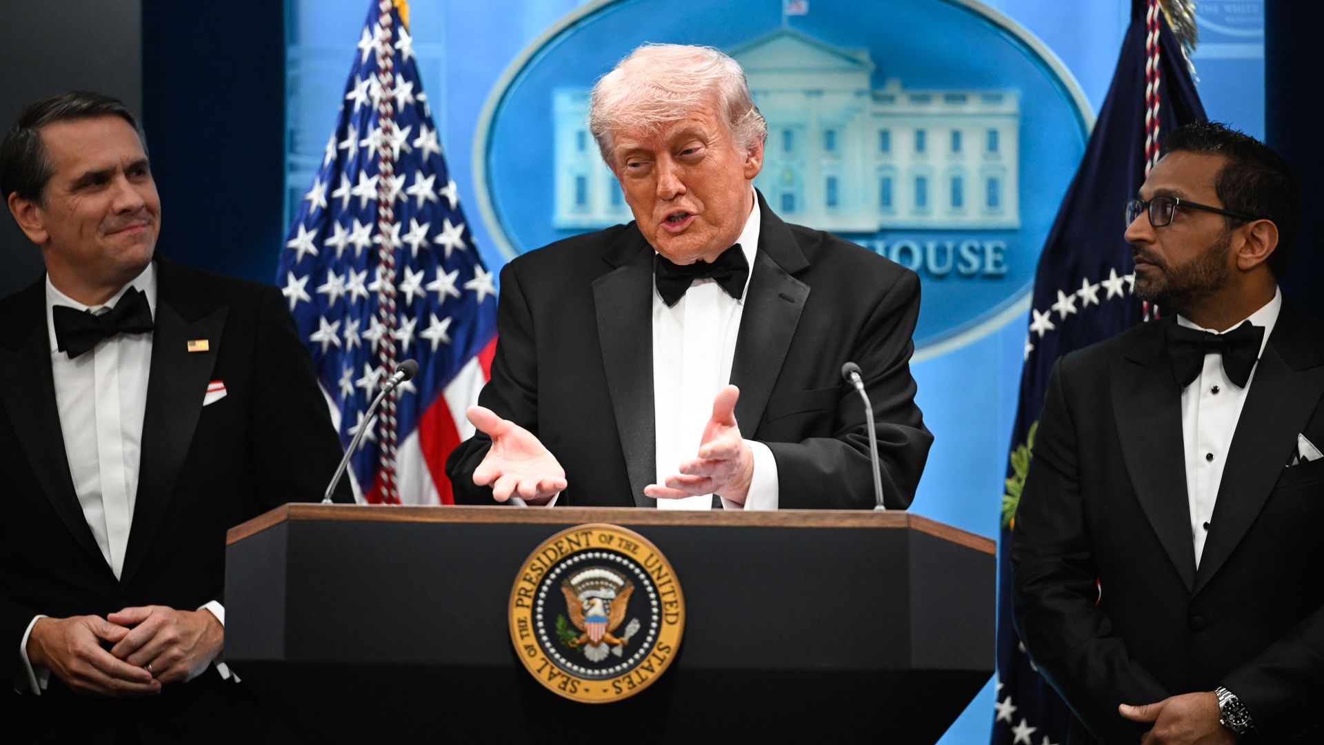 President Trump addresses the nation from the White House following the WHCD shooting