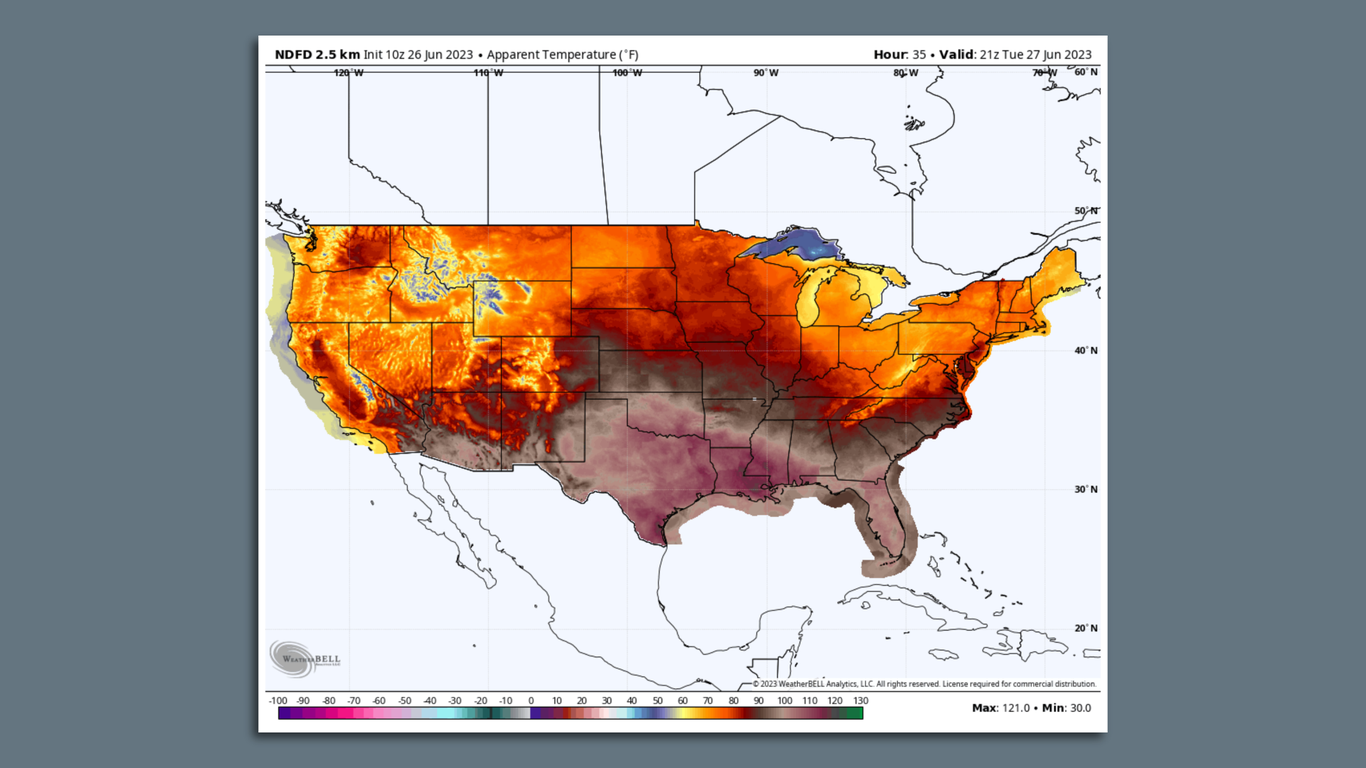 Texas heat wave extends into Southwest, Miss. Valley, affecting 45M