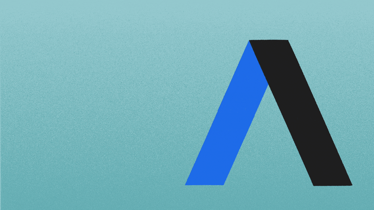 Illustration of the Space Needle changing into the Axios logo.