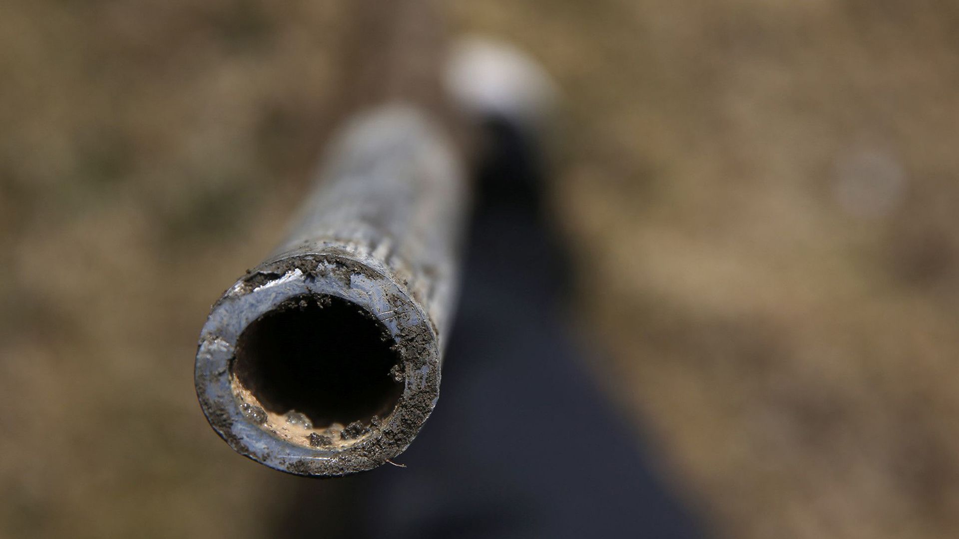 An old lead pipe segment.