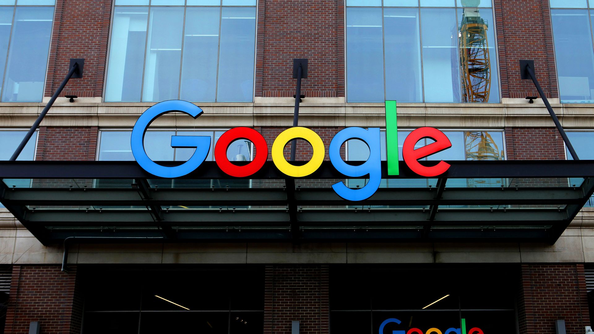Google sign outside building.
