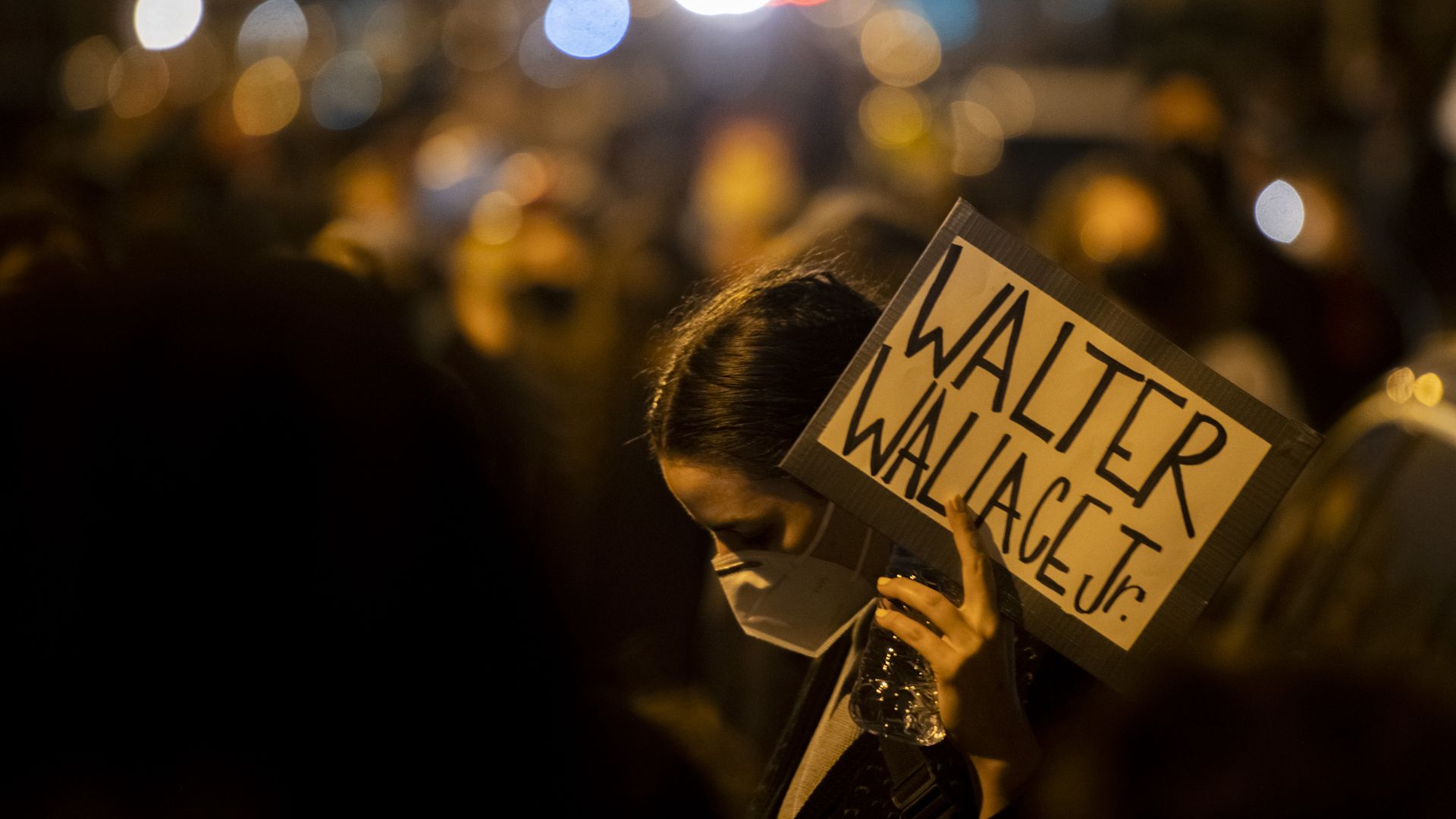 A protest near the location where Walter Wallace, Jr. was killed by two police officers on October 27, 2020 in Philadelphia, Pennsylvania. 