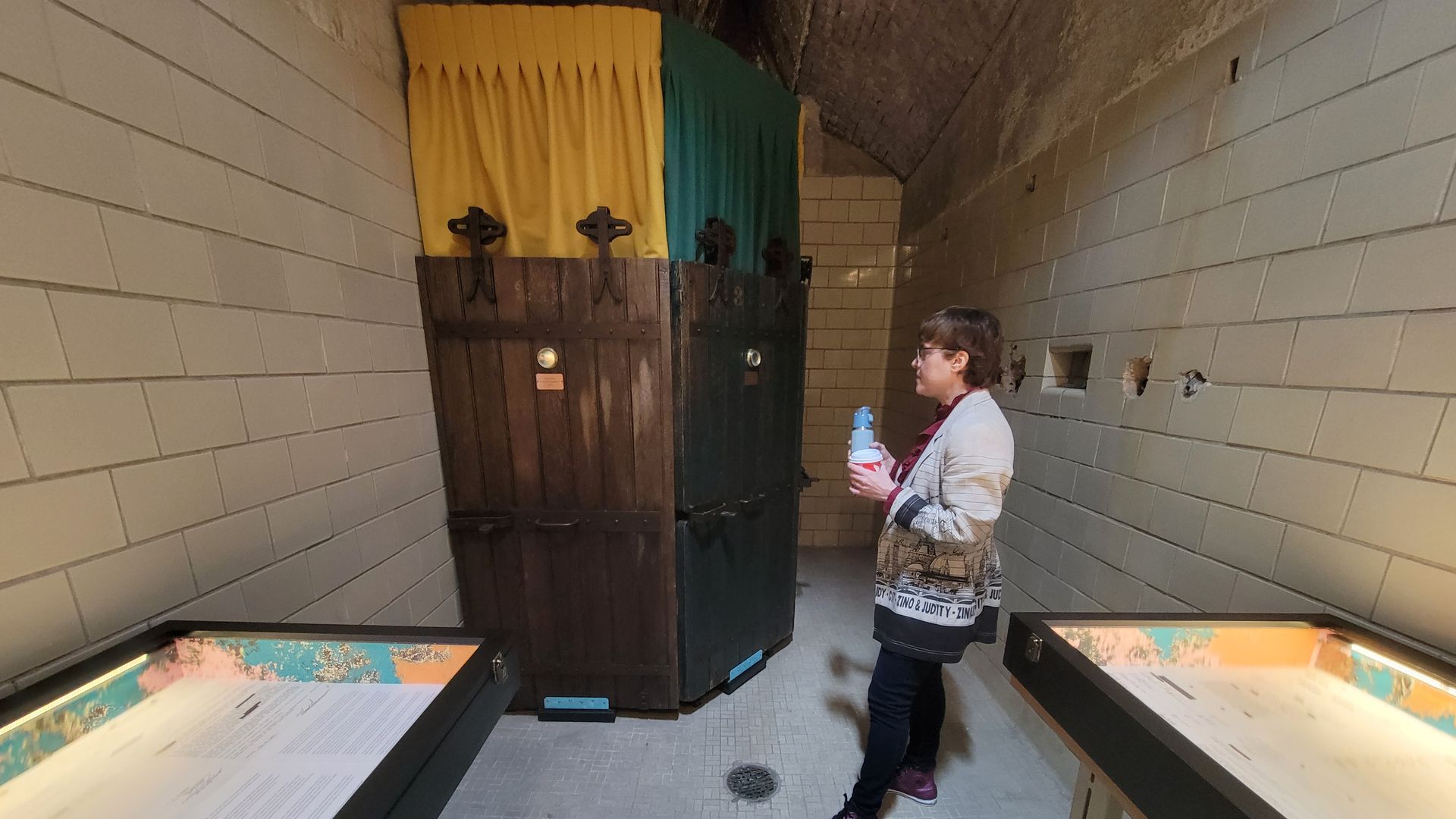 Artist E.D. Taylor inside her new installation at Eastern State Penitentiary.