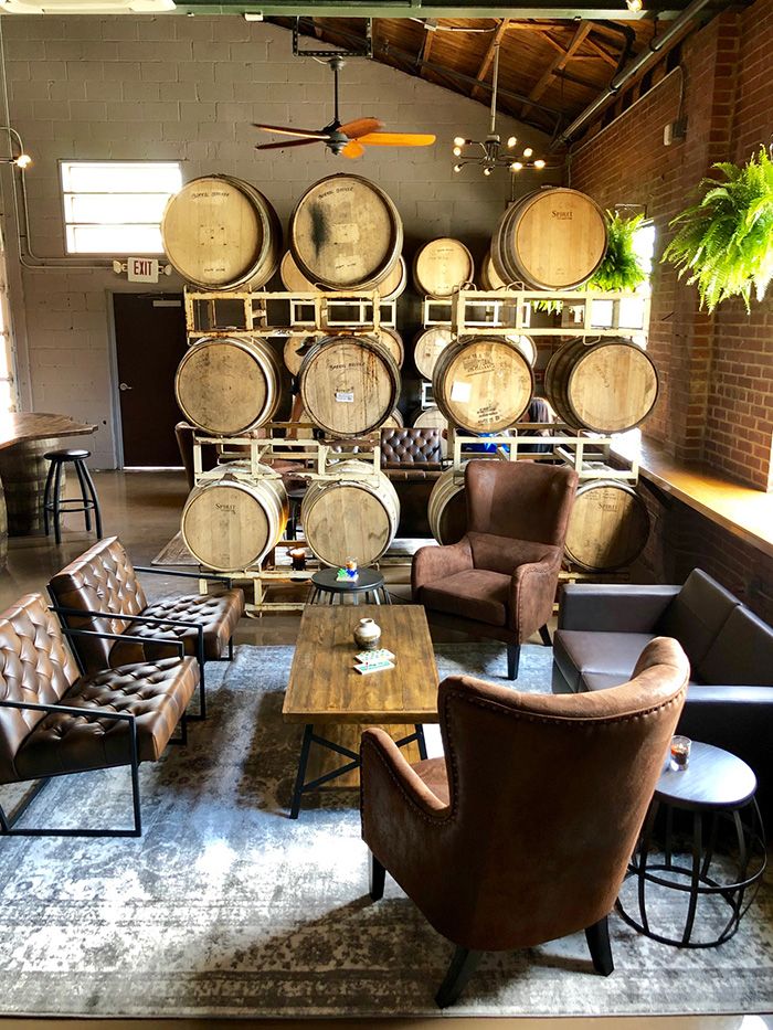 chairs at noda brewing taproom charlotte