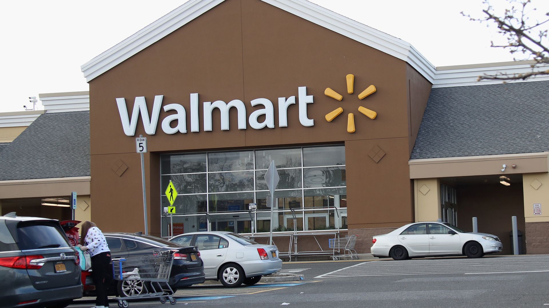 An image of the sign for Walmart as photographed on March 16, 2020 in East Setauket, New York.
