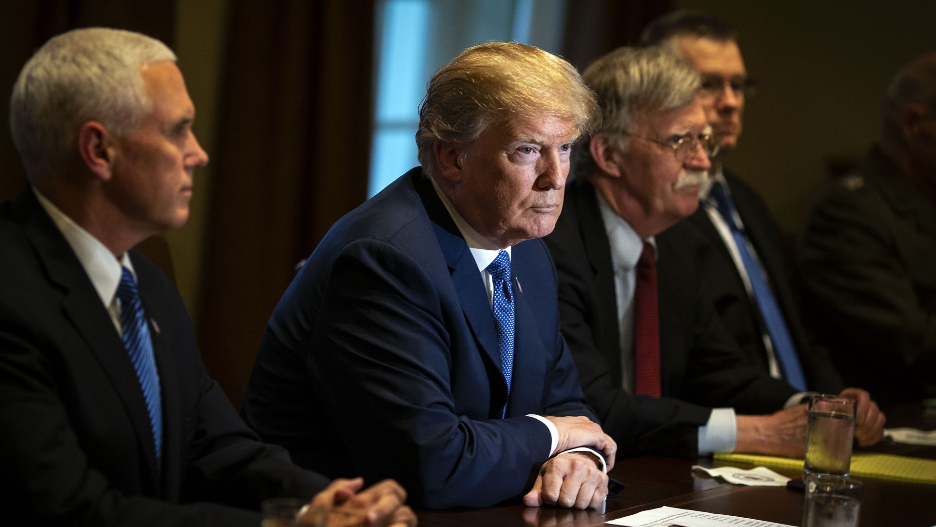 President Trump in a Cabinet meeting on April 9, 2018