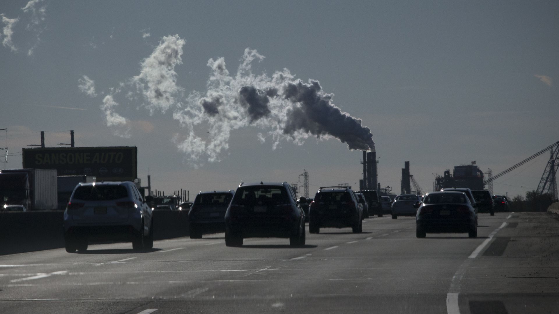 A factory emitting CO2 gases