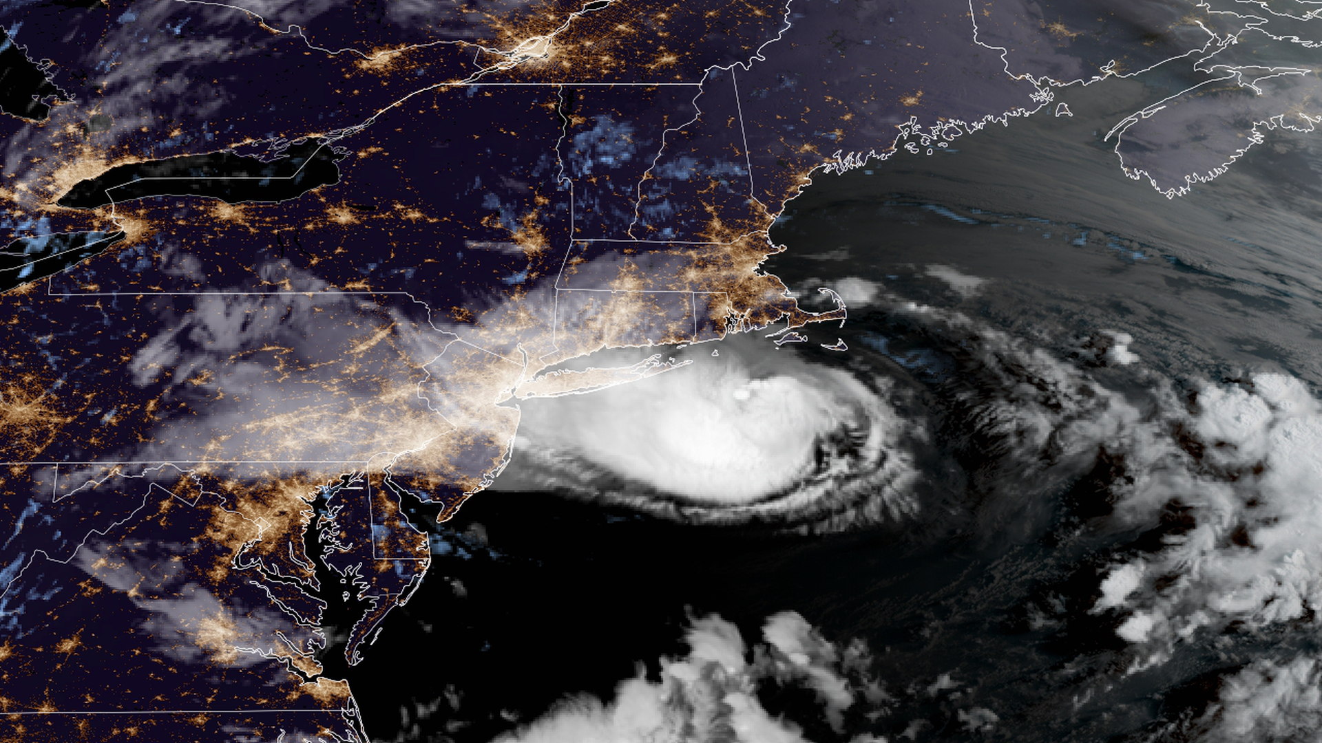 Satellite image of Tropical Storm Henri 