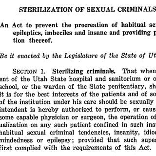 How Utah became the No. 1 state for forced sterilization