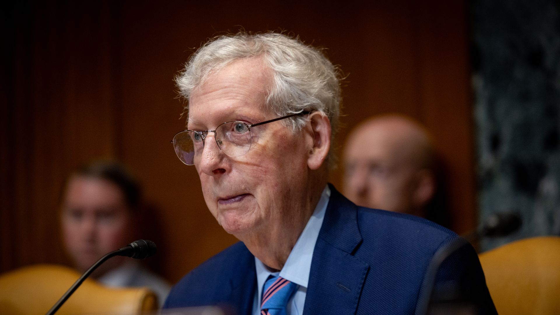 Senator Mitch McConnell is seen during a hearing on Capitol Hill on May 19.