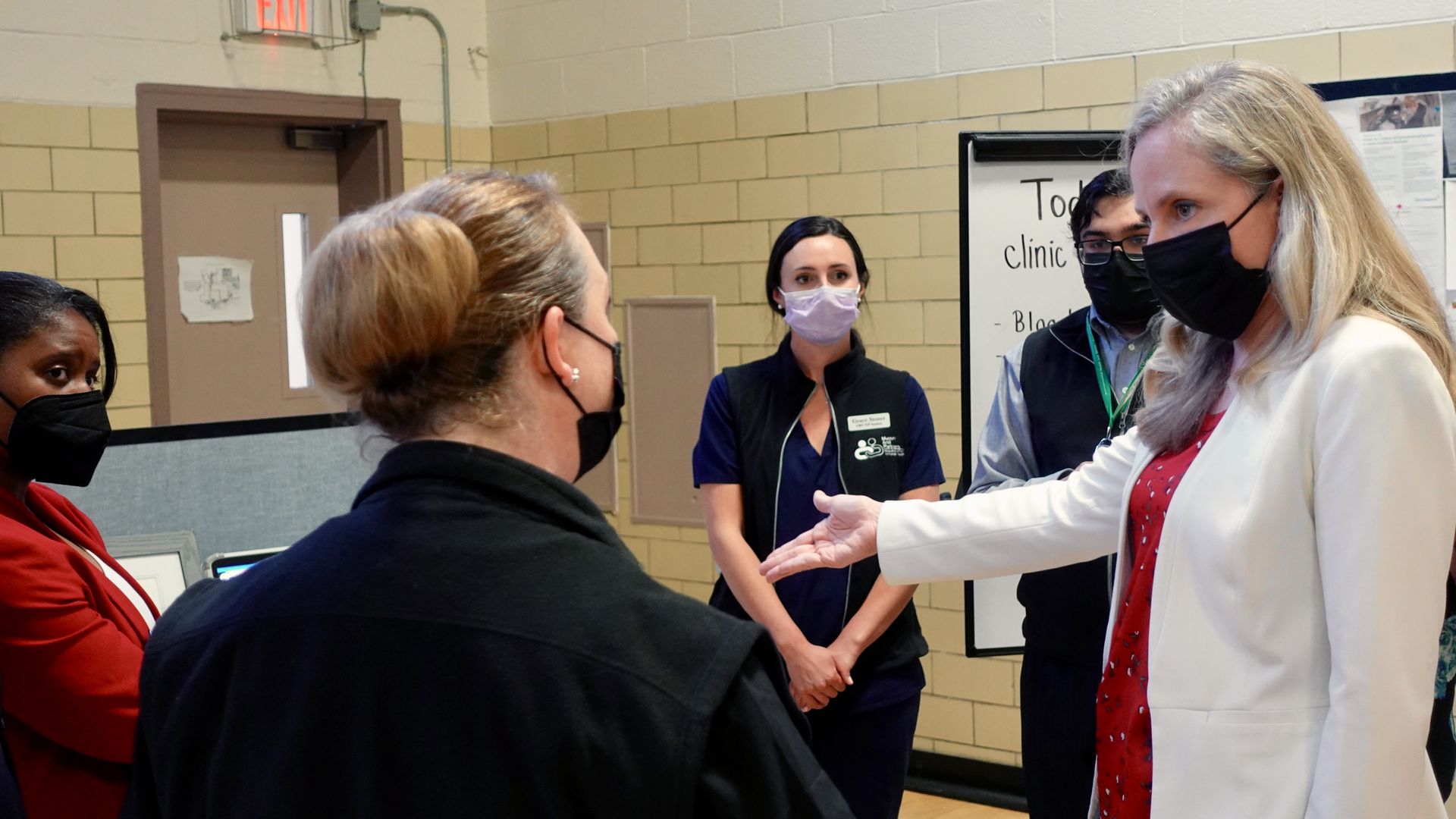 Rep. Abigail Spanberger (D-Virginia) speaking at a campaign event in Woodbridge, Virginia