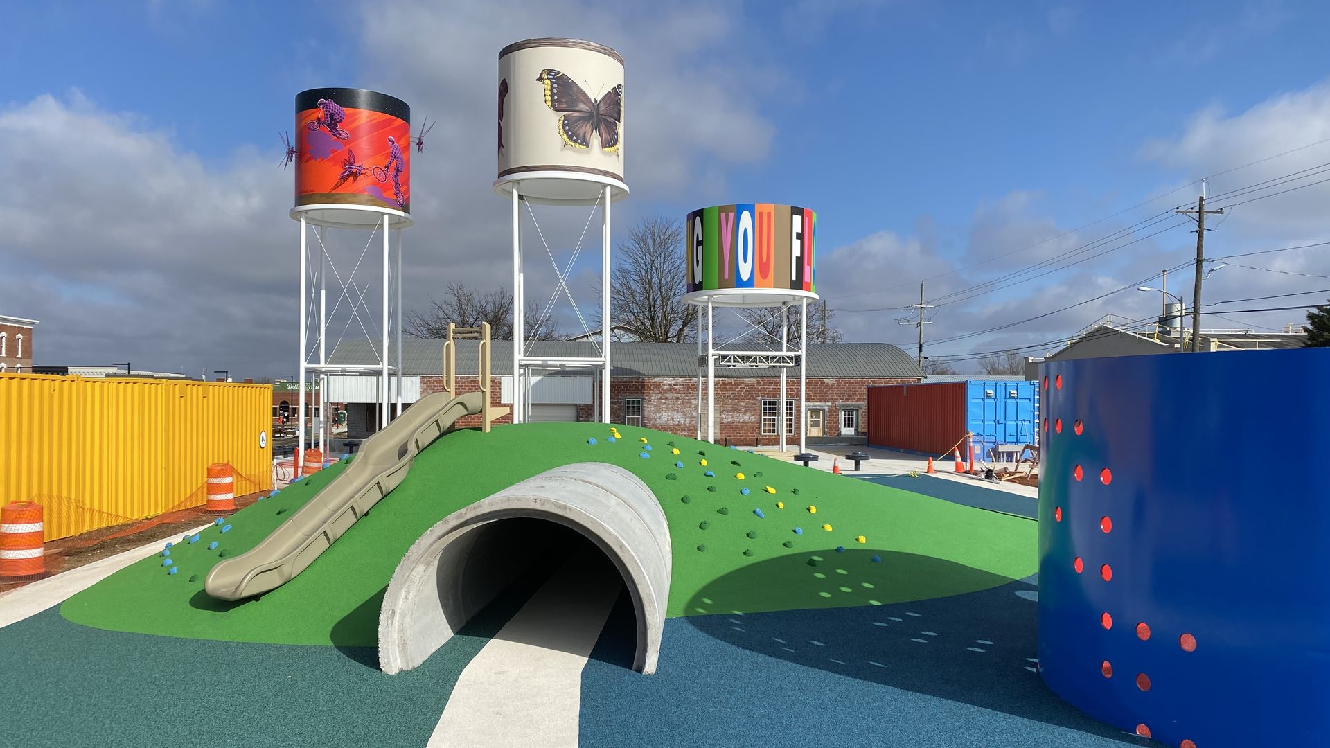 A playground area in downtown Rogers