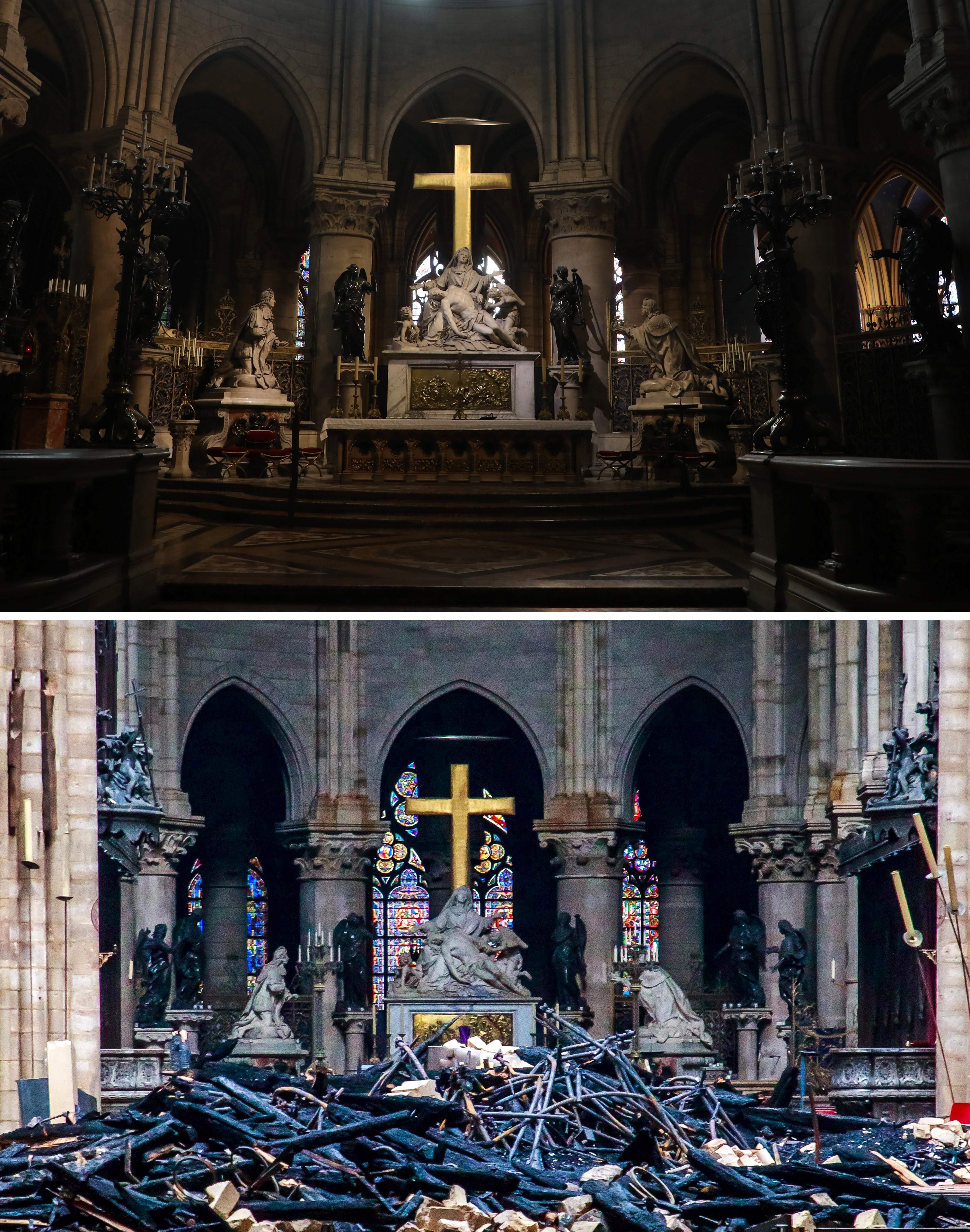 Before and after pictures of notre dame