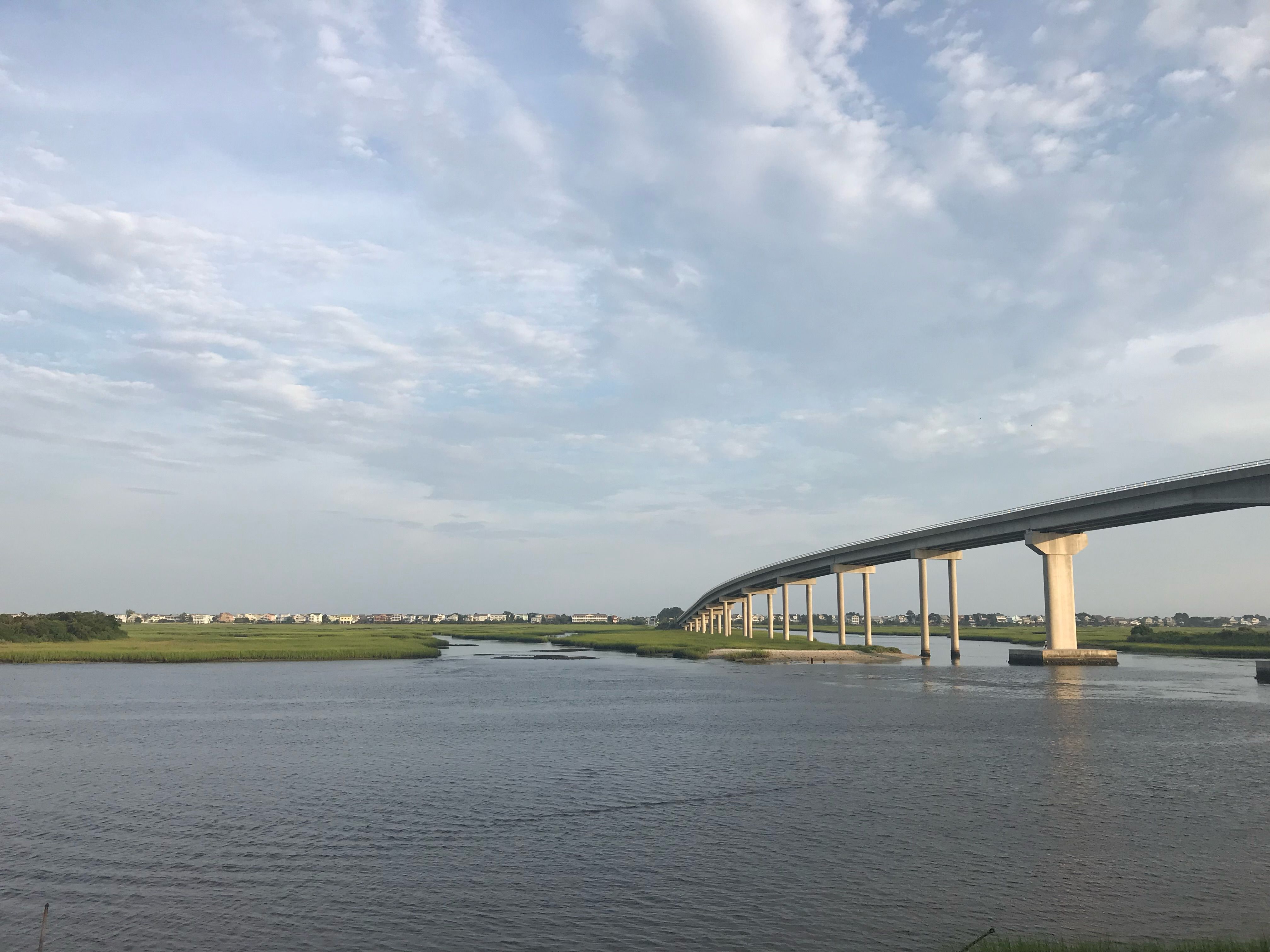 View of the Sunset Beach bridge across the Intracoastal Waterway