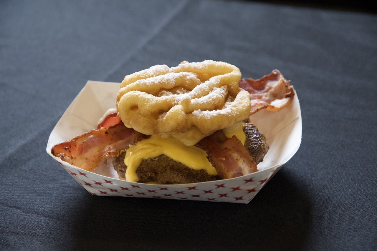 Funnel cake burger