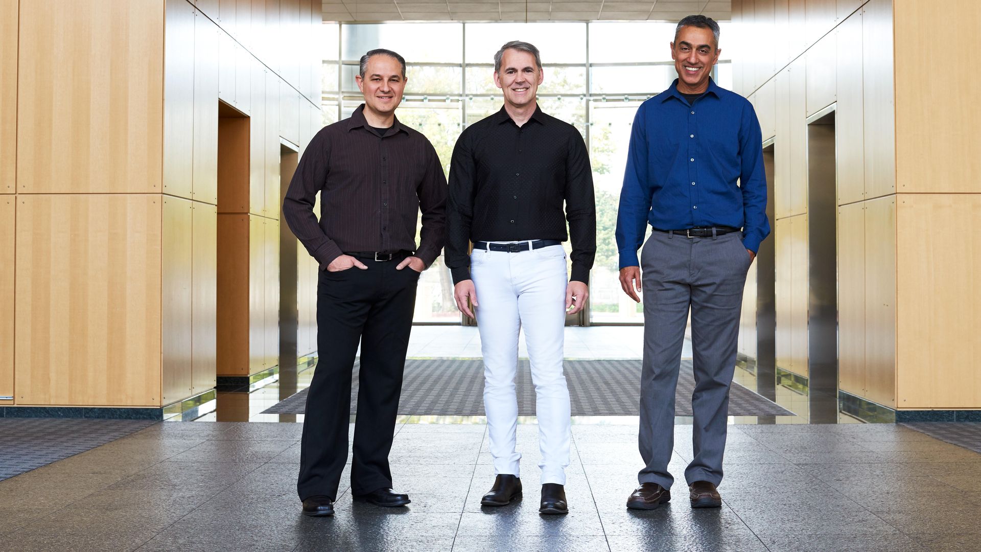 Nuvia co-founders John Bruno, Gerard Williams and Manu Gulati.