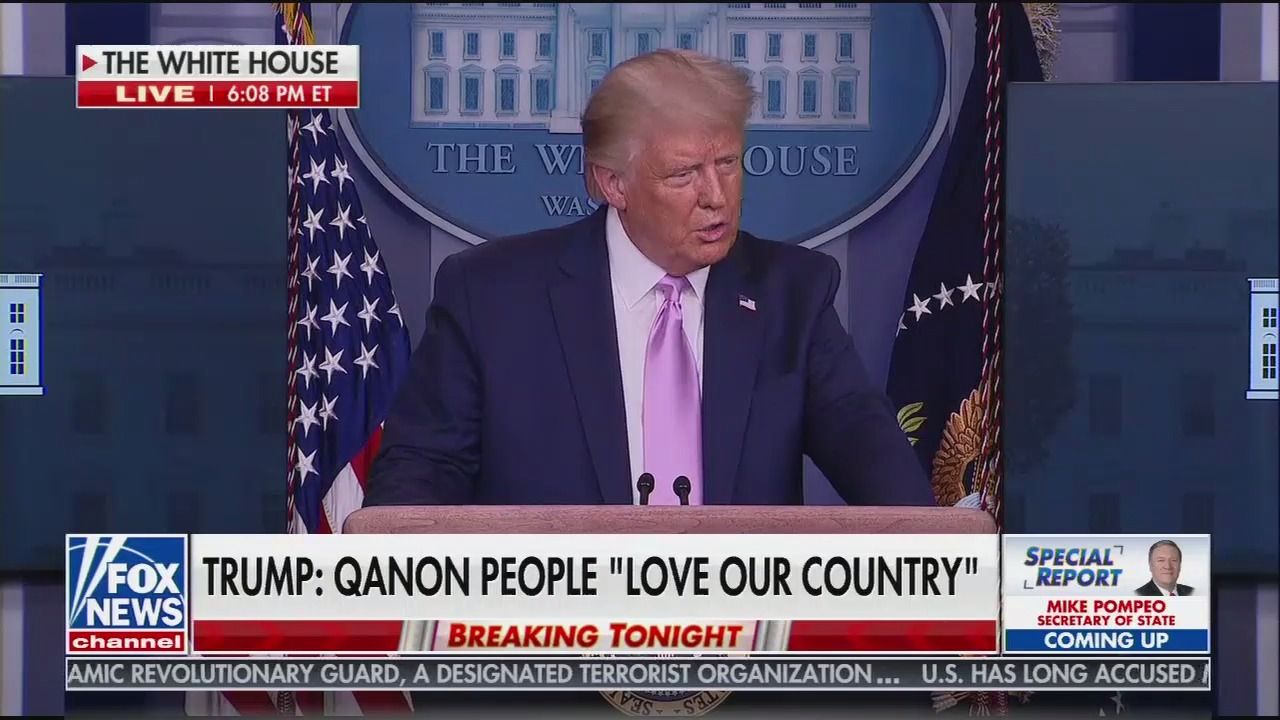 Trump praises QAnon supporters: "I understand they like me very much" thumbnail