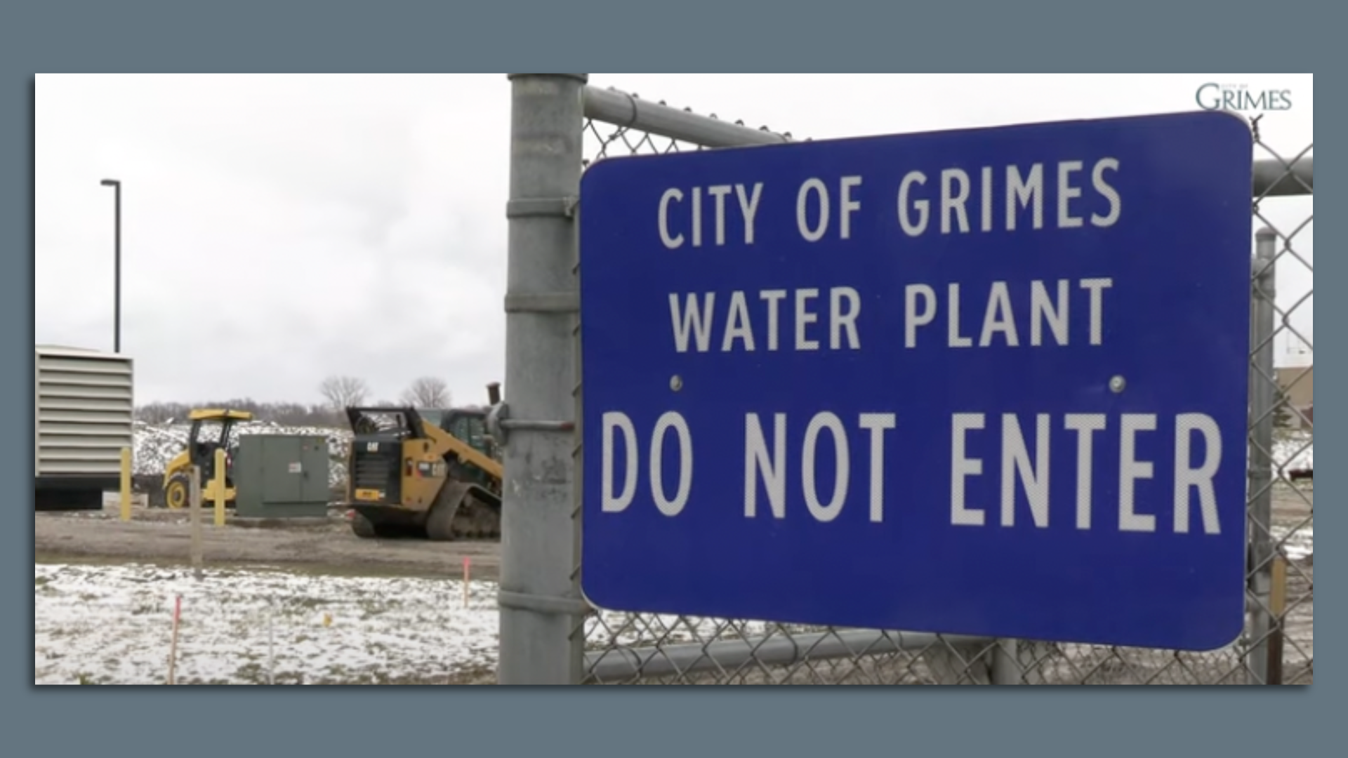 A photo of the city of Grimes water plant.