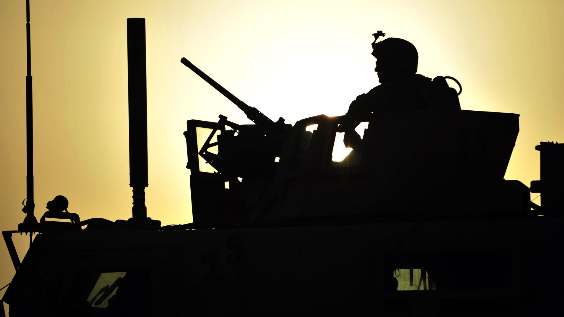 A US armored vehicle at COP Wilson in Sistani, Helmand Province, on May 9, 2011.