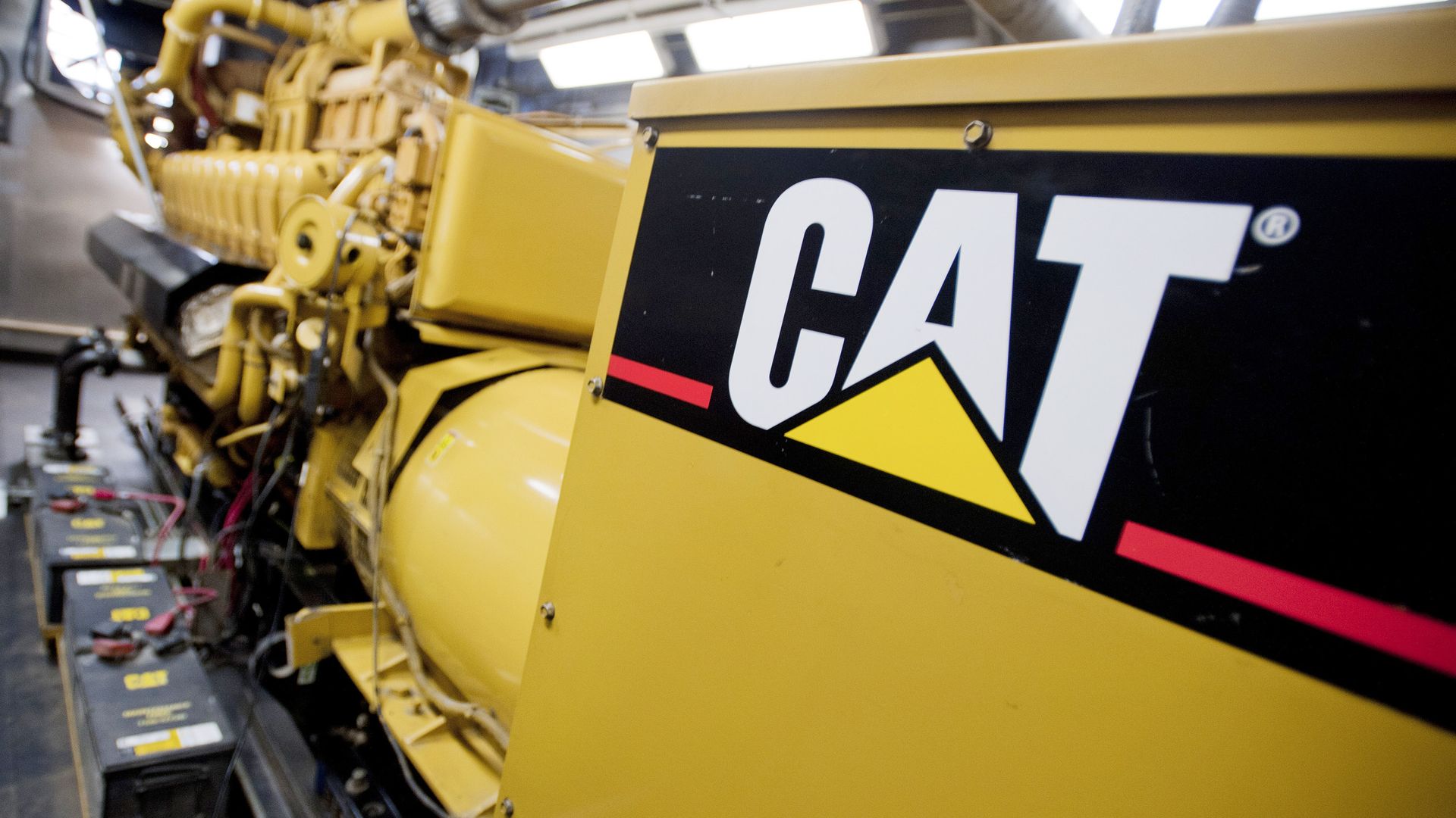 A CAT engine in the factory