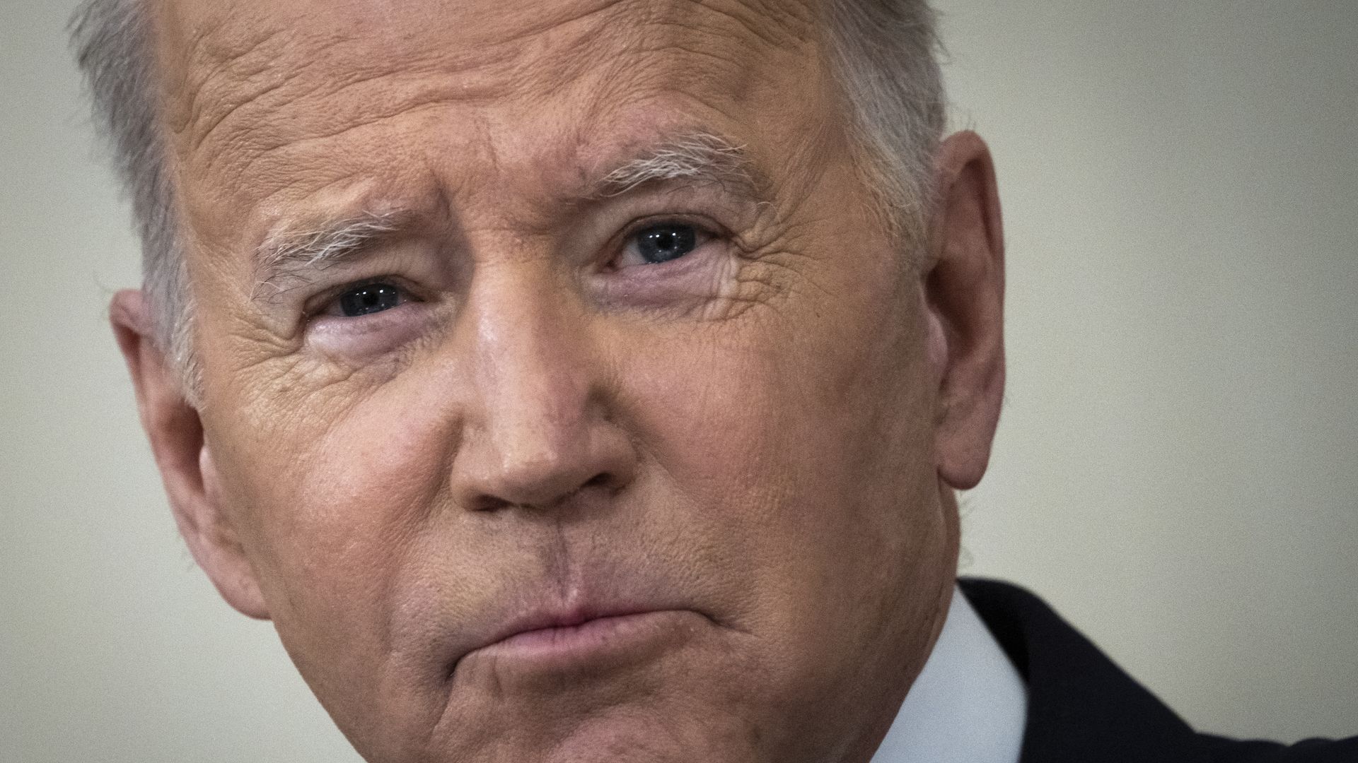 Close-up of President Biden's face