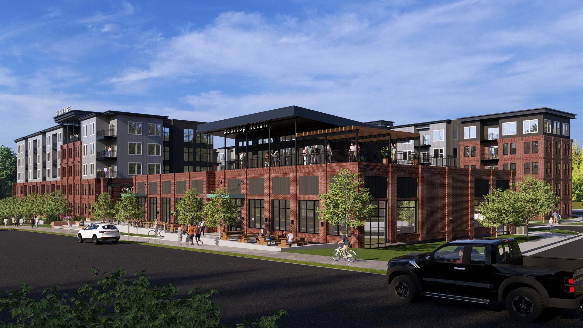 A rendering of Capitol Broadcasting's planned development in Holly Springs