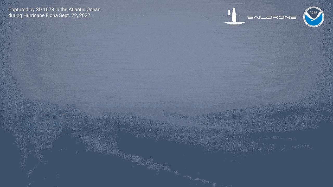 Video from inside Hurricane Fiona in the Atlantic Ocean.