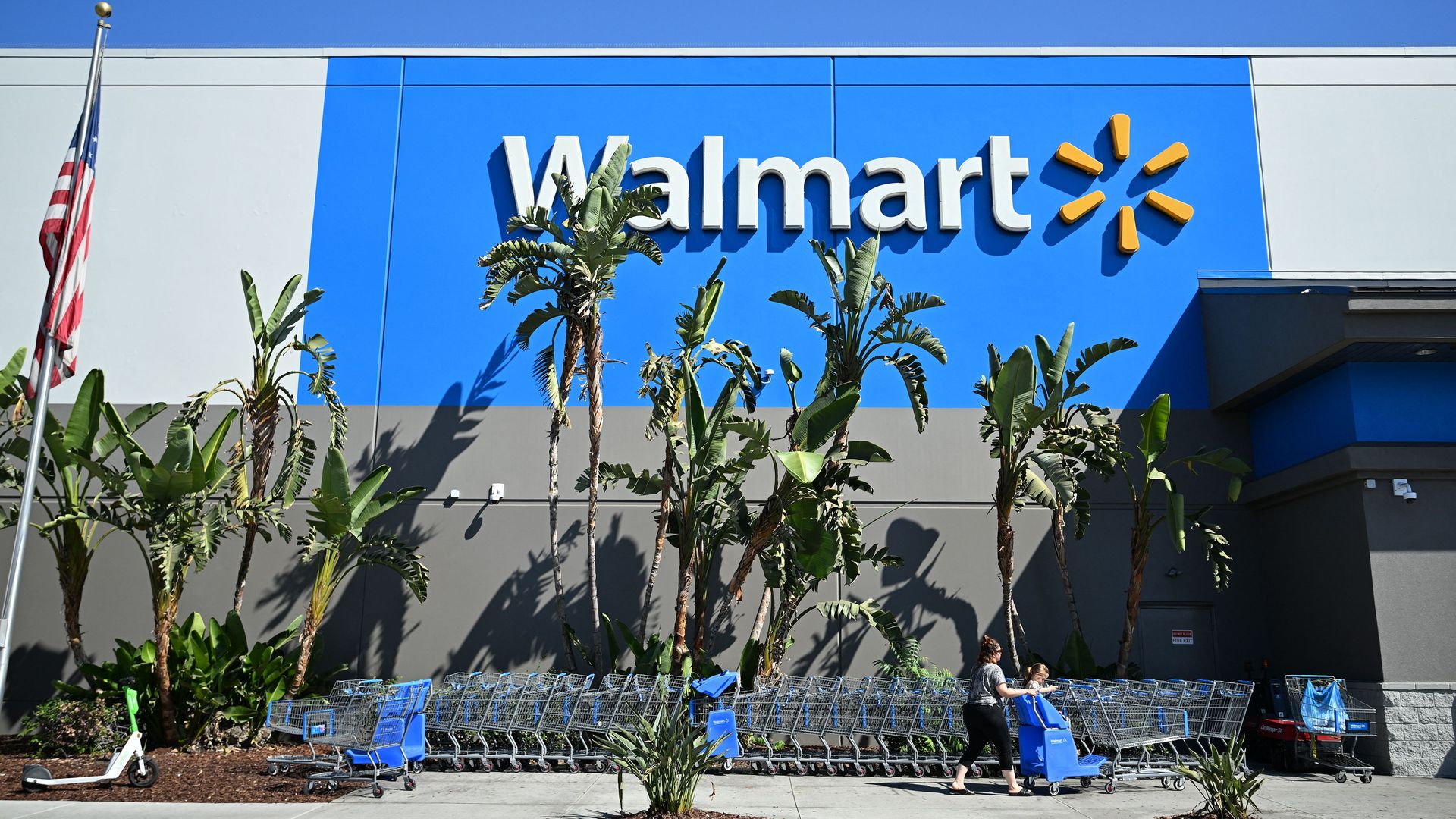 exterior shot of a Walmart