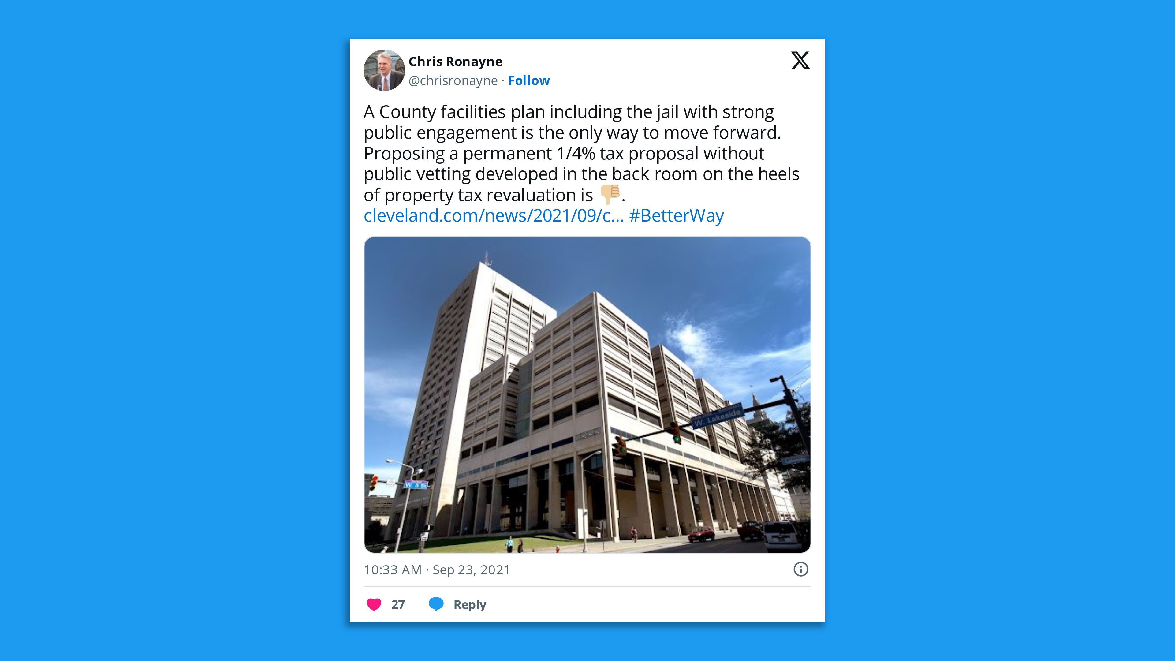 Cuyahoga County Council extends sales tax by 40 years for jail project