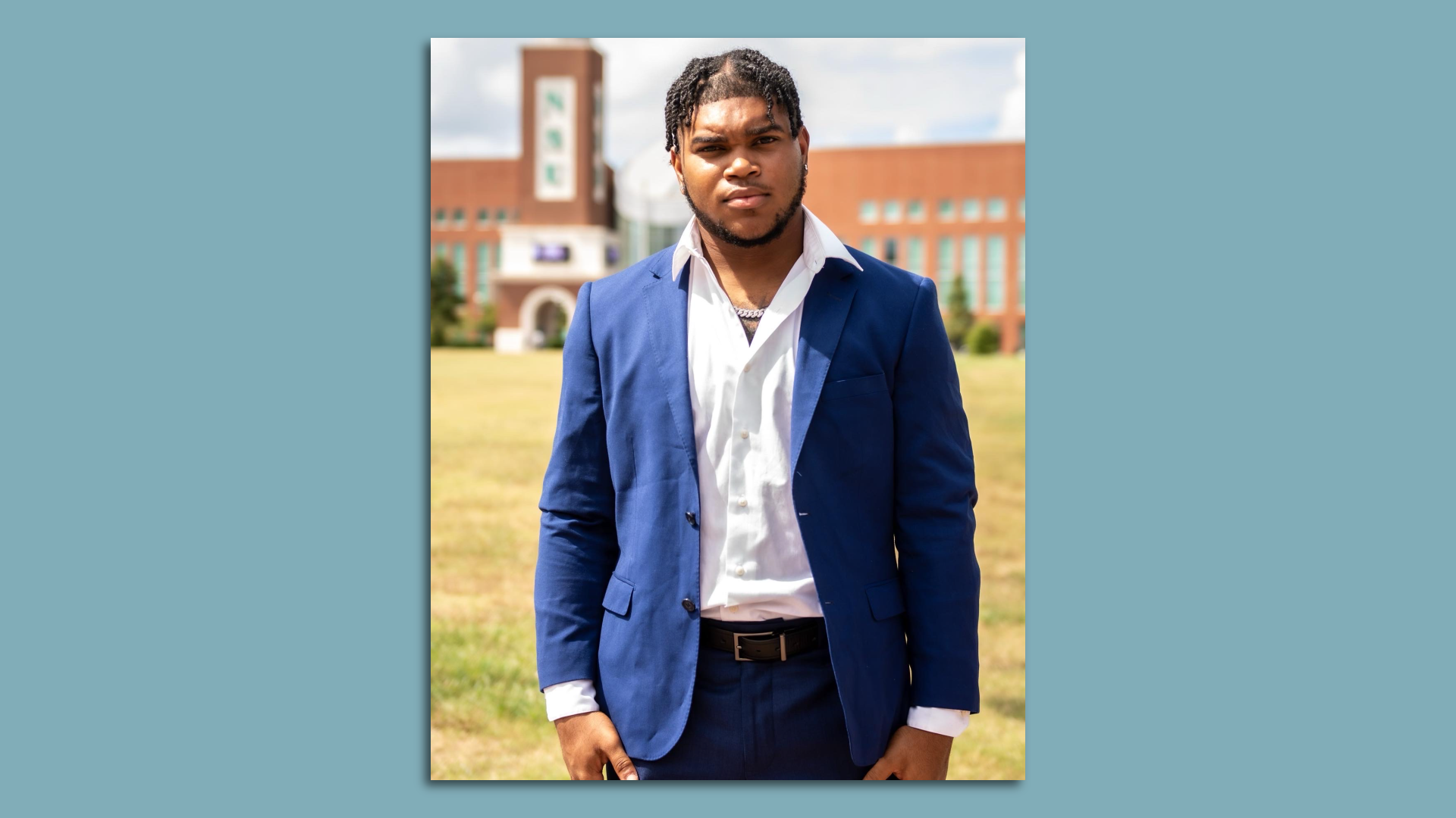 Rayquan Smith is wearing ALFA Custom Clothiers, one of several NIL deals he has received.