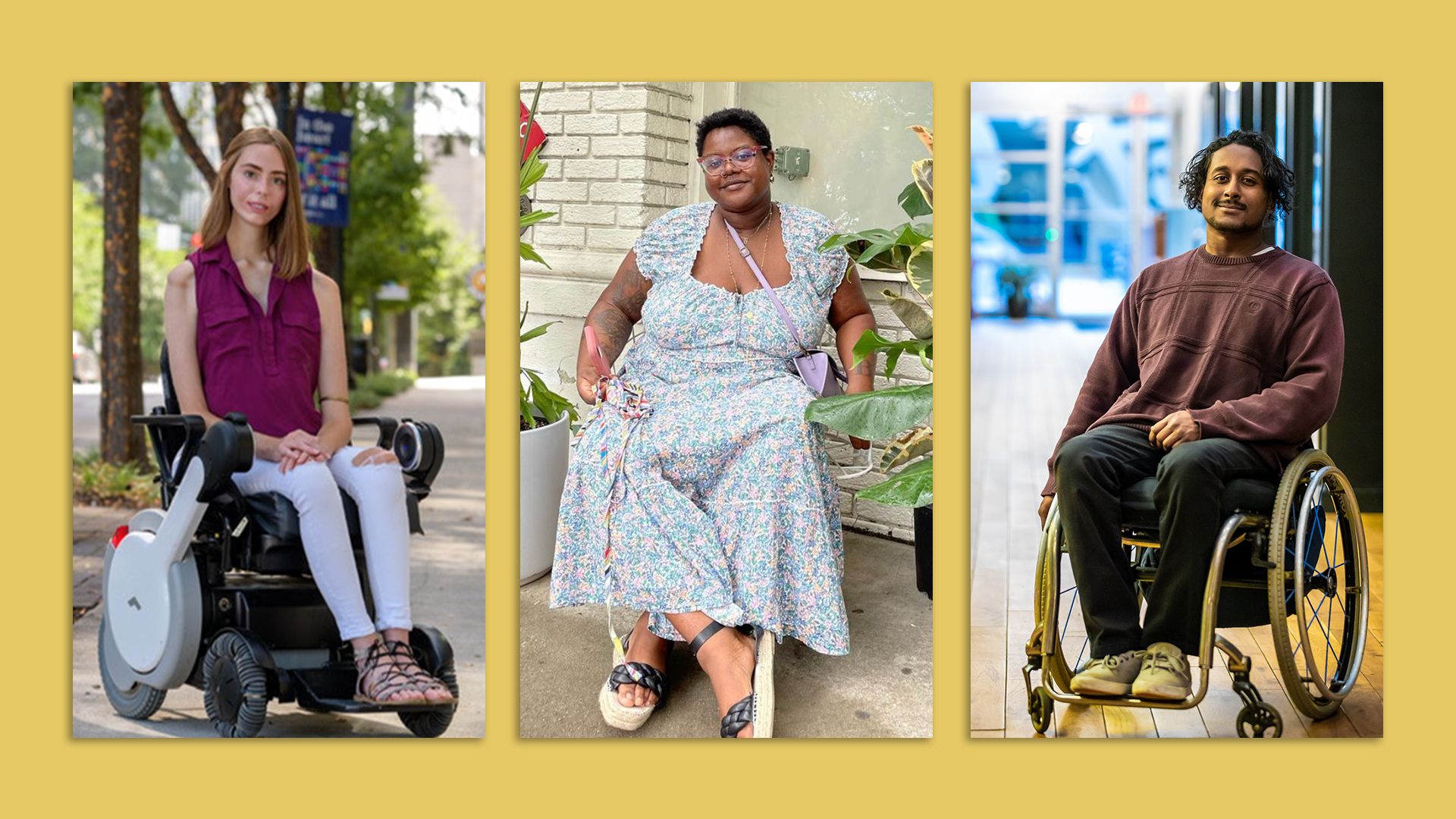 A photo of three disability advocates and activists 