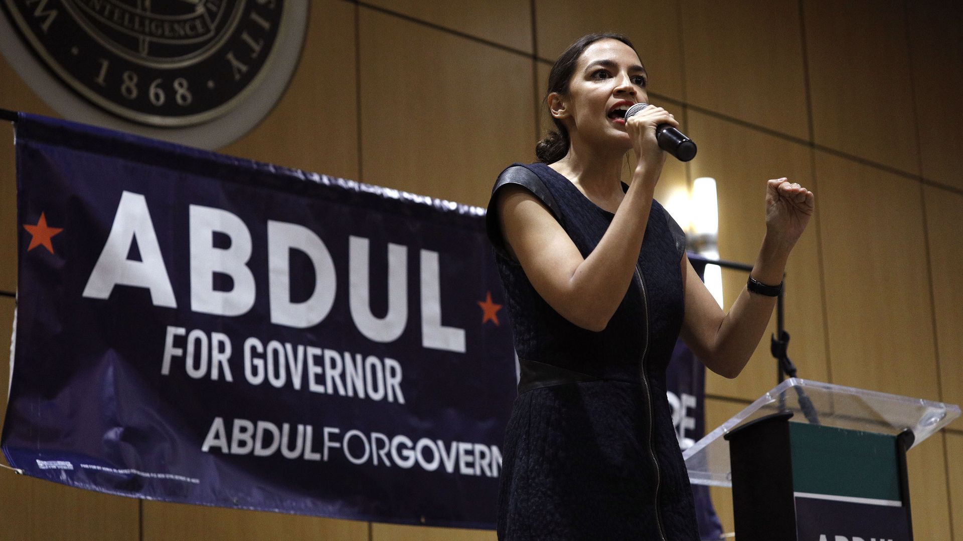 Alexandria Ocasio-Cotez campaigns for Abdul el-Sayed