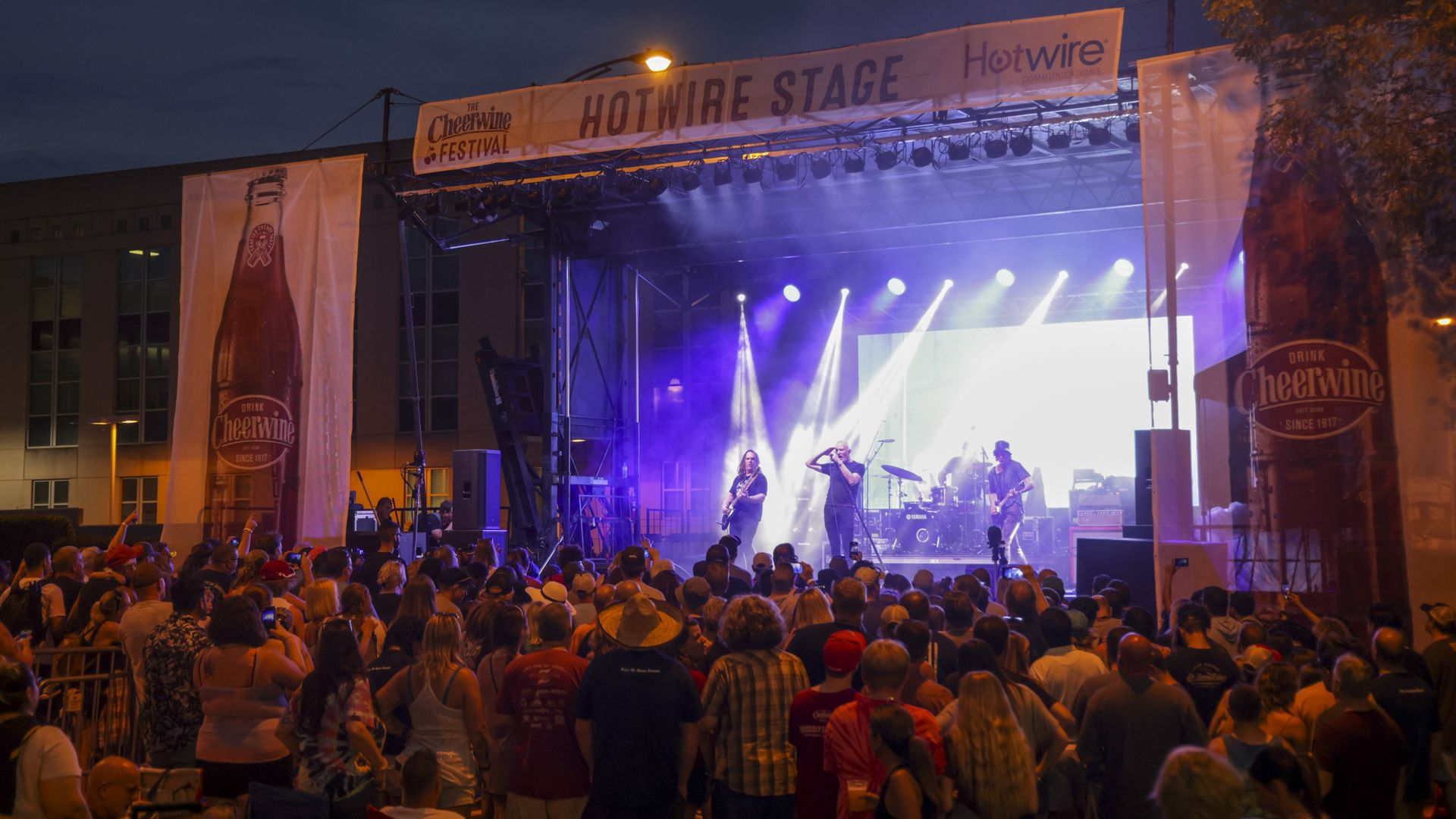 band performs on stage