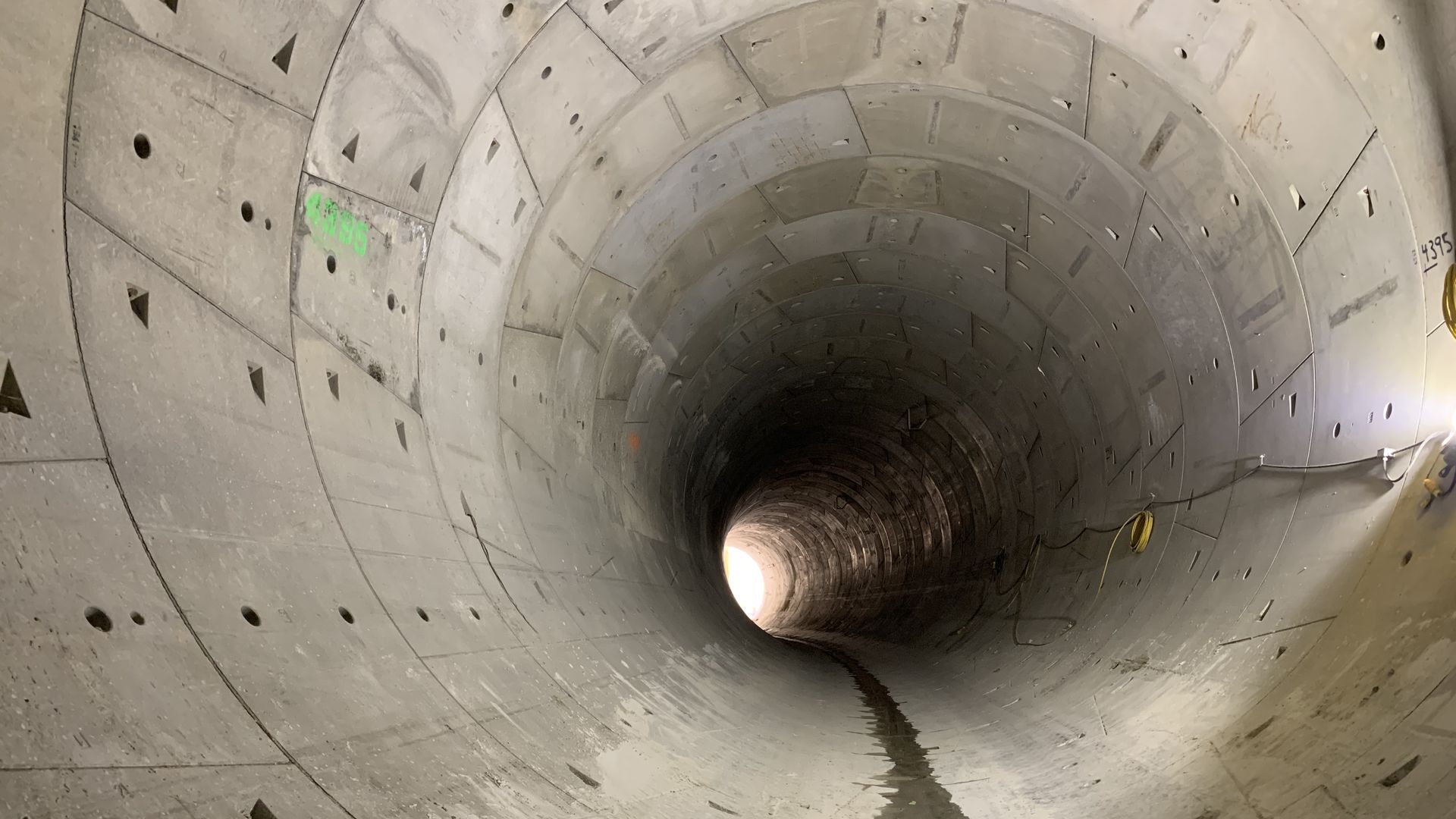 View of the tunnel's interior