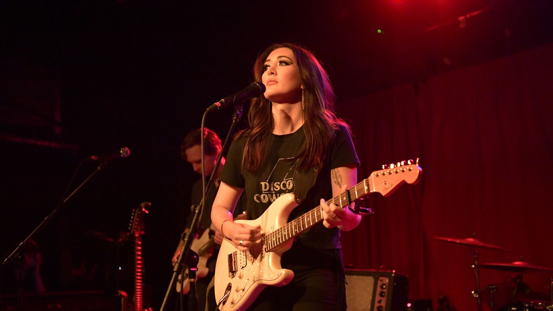 Singer-songwriter Aubrie Sellers on stage at Mercy Lounge