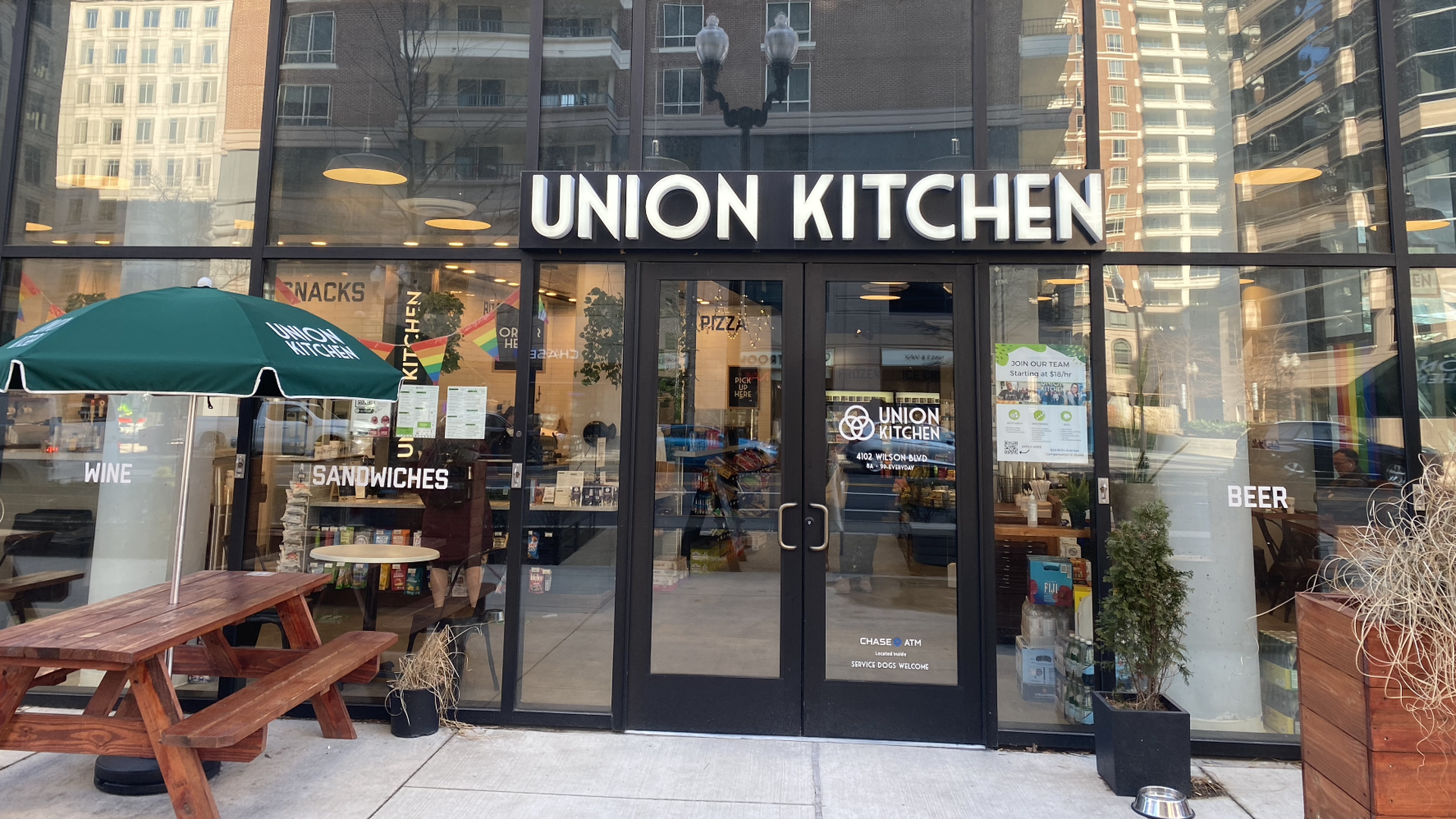 The exterior of Union Kitchen's Ballston location.