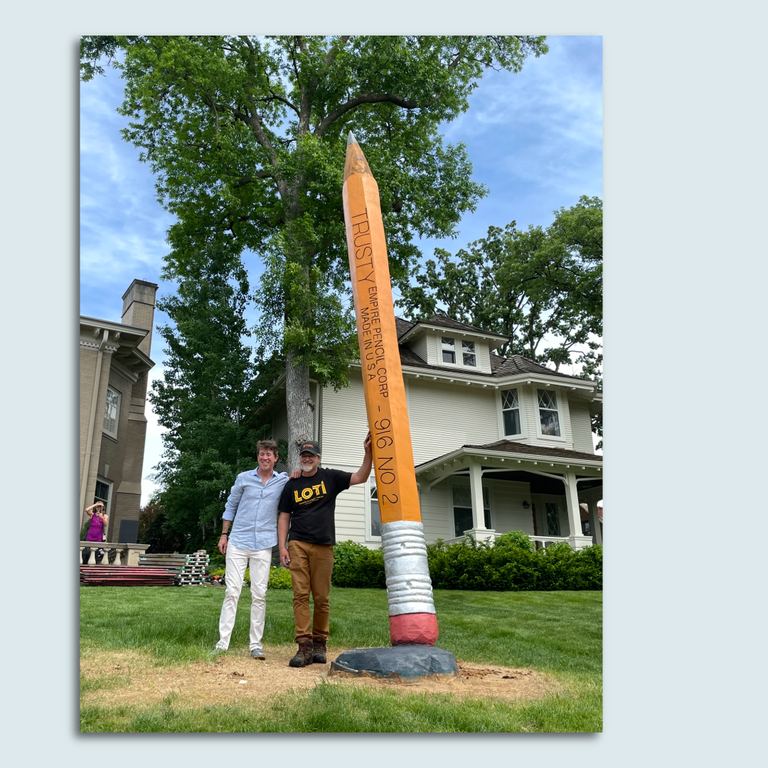 Giant pencil sculpture “Loti Pencil” will celebrate June birthday