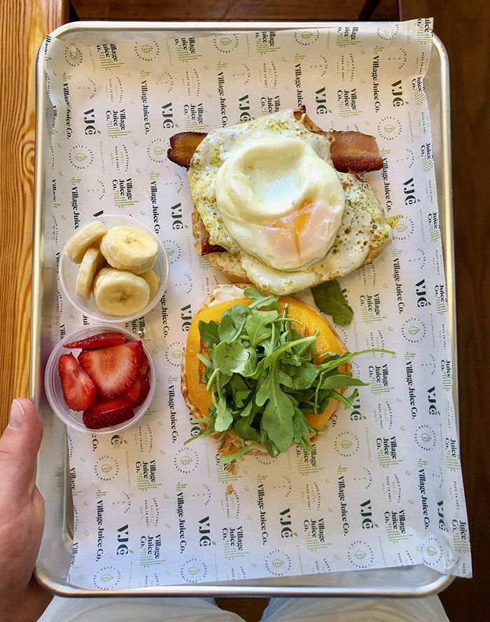 breakfast at village juice co charlotte